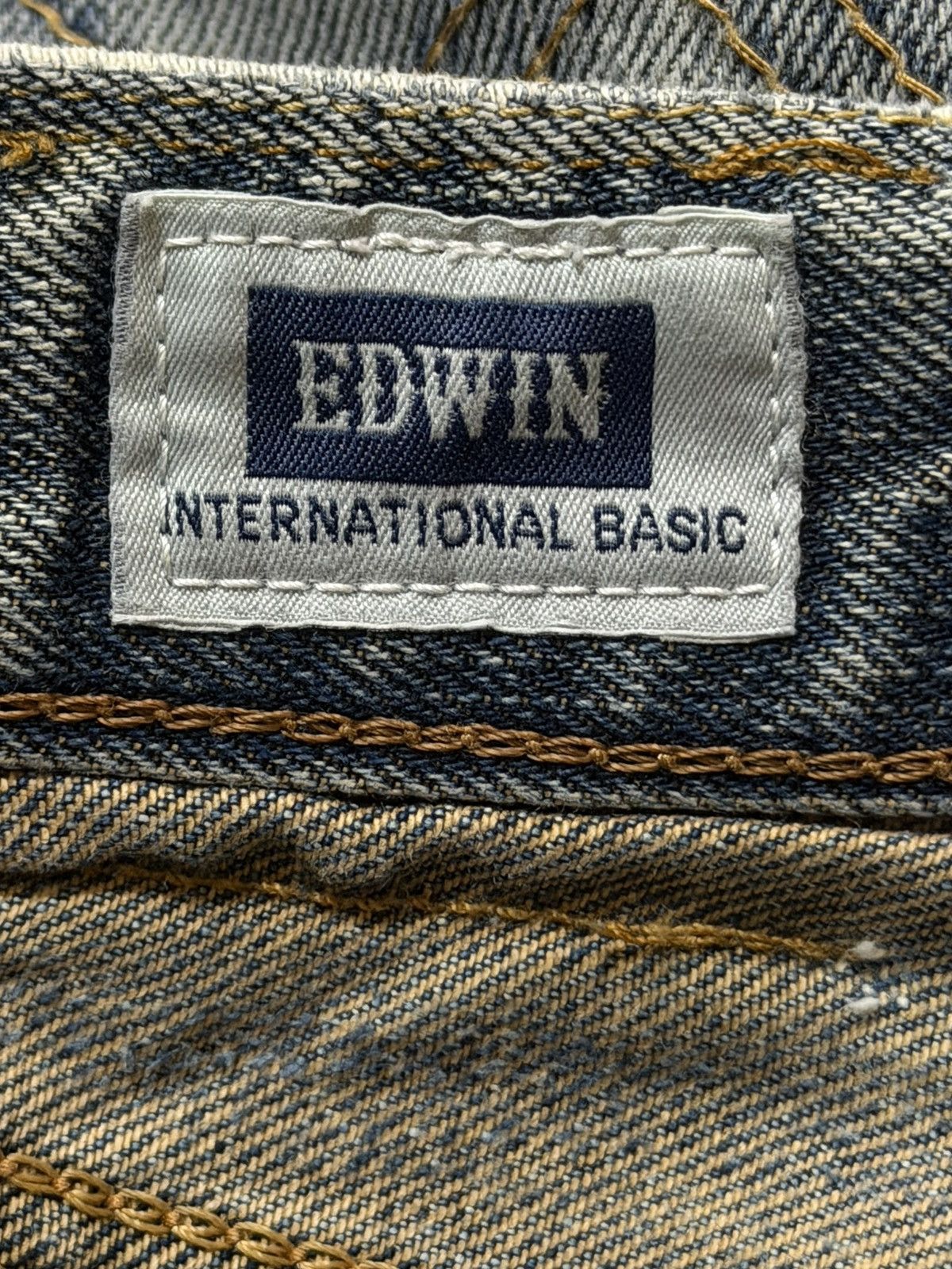 Edwin Vintage 90s Edwin 403 Faded Wash Distress Regular Straight Size US 31 - 6 Thumbnail