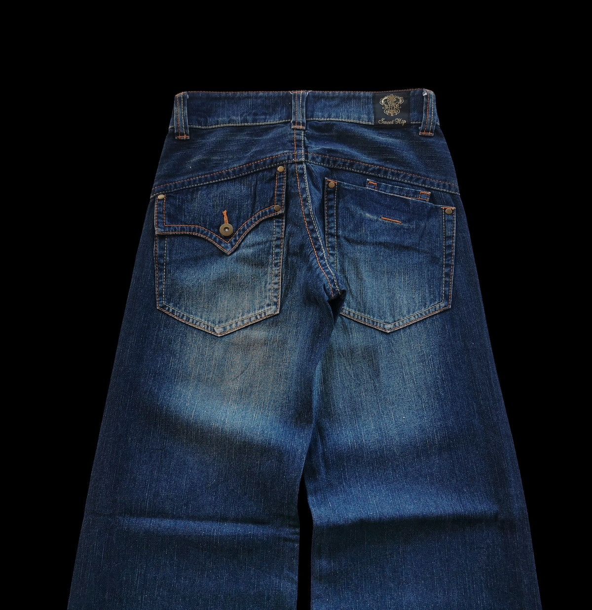 Japanese Brand Vintage Sweet Wide Leg Flared Denim Jeans Size US 27 - 2 Thumbnail