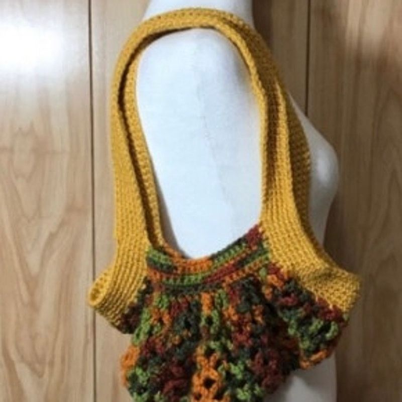 Handmade NWT Handmade Crocheted Small Mesh Market Bag by Dawny Size ONE SIZE - 3 Thumbnail