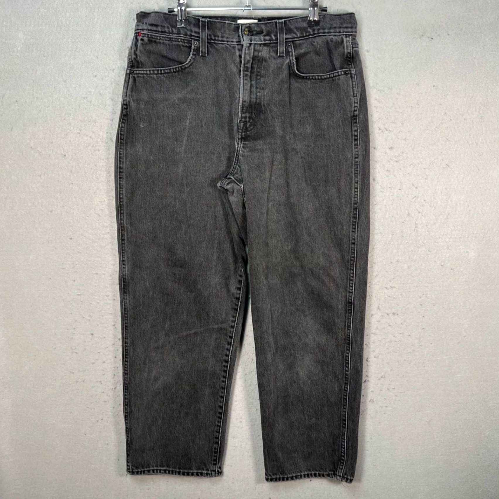 Vintage Sunday Best Jeans Women 29 Black Denim High-Waisted Straight-Leg 5-Pocket Design Womens Jeans Size 30" / US 8 / IT 44 - 2 Thumbnail
