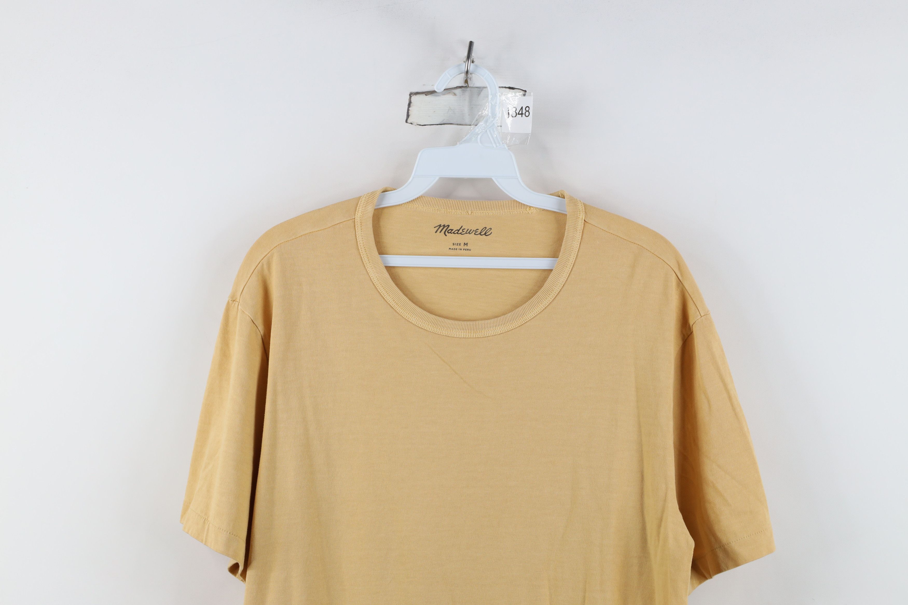 Madewell Madewell All Day Blank Short Sleeve T-Shirt Yellow Cotton Size US M / EU 48-50 / 2 - 2 Thumbnail