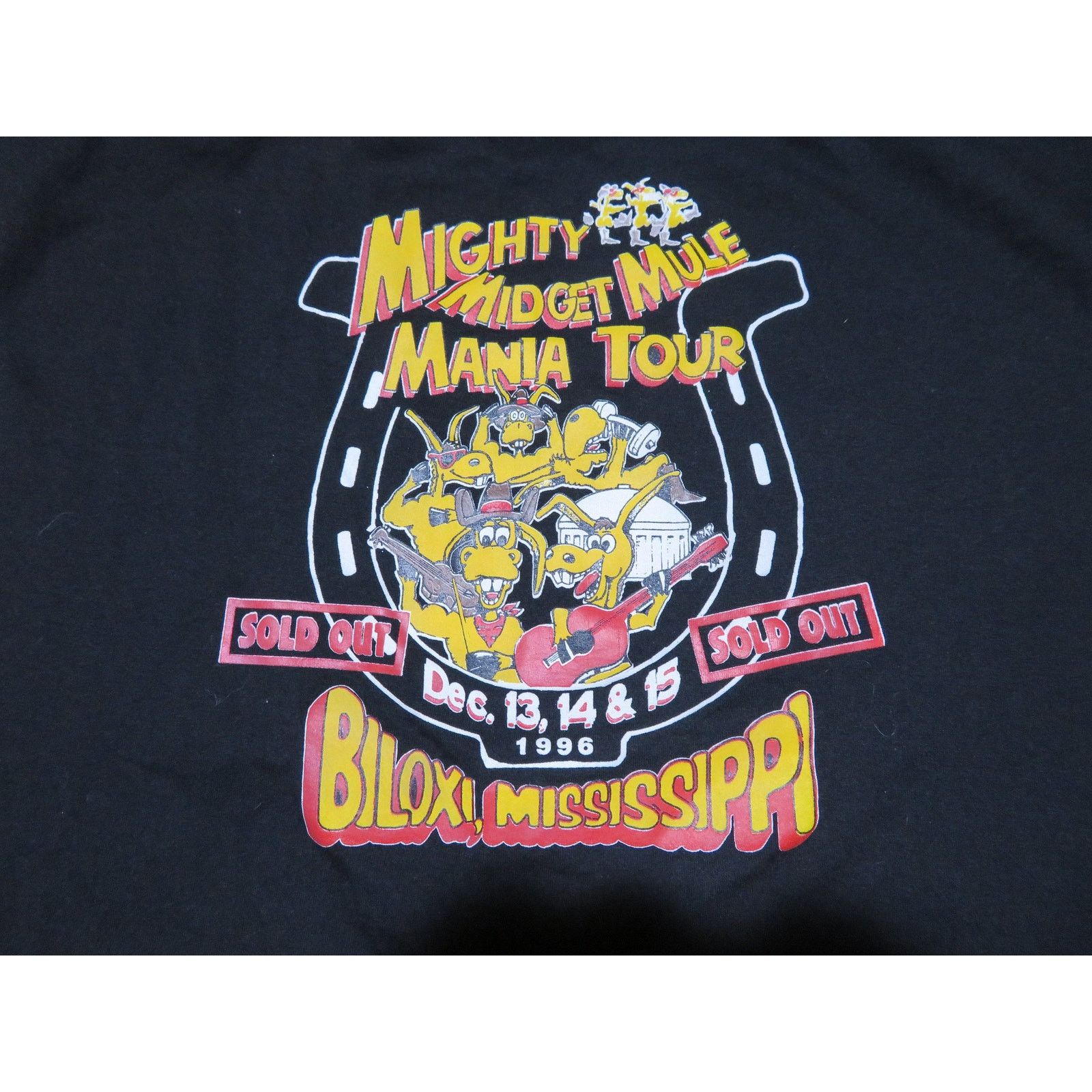 Hanes The Mighty Midget Mule Mania Tour Black T-shirt Sz XL 90s Size US XL / EU 56 / 4 - 2 Thumbnail