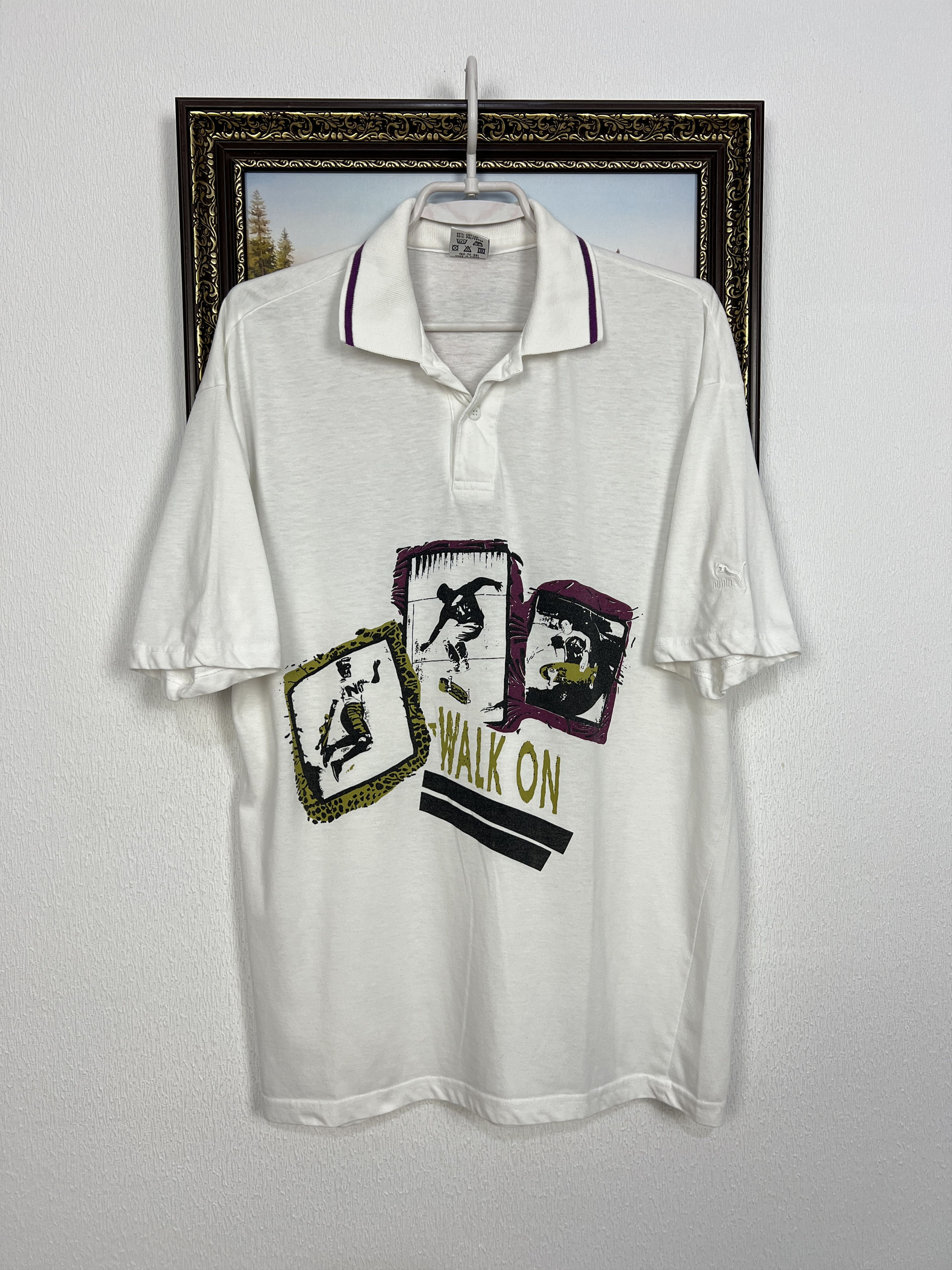 Puma Vintage Streetwear Y2K Polo White Shirt Jersey Skateboard Size US M / EU 48-50 / 2 - 1 Thumbnail