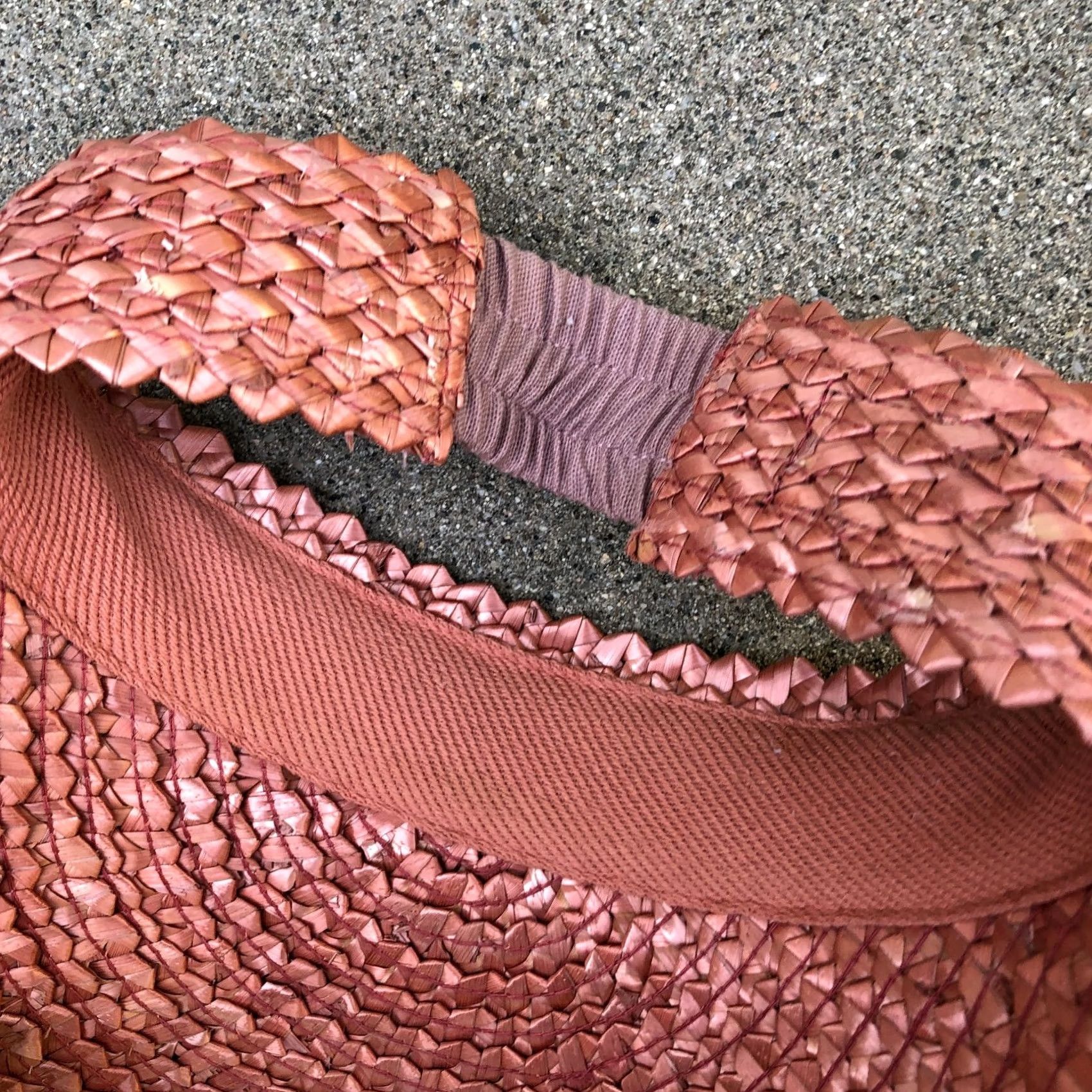 CO Hemlock Hat Co Visor Hat Women One Size 100% Linen Straw Pink Cap San Diego Size ONE SIZE - 5 Thumbnail