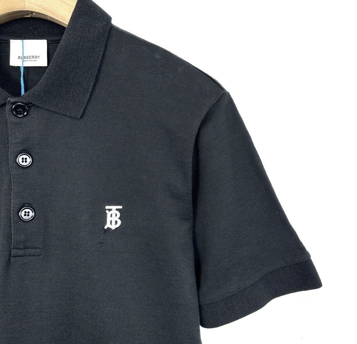 Burberry Burberry Black Polo Shirt with Silver Chest Logo K12 Size US M / EU 48-50 / 2 - 5 Thumbnail