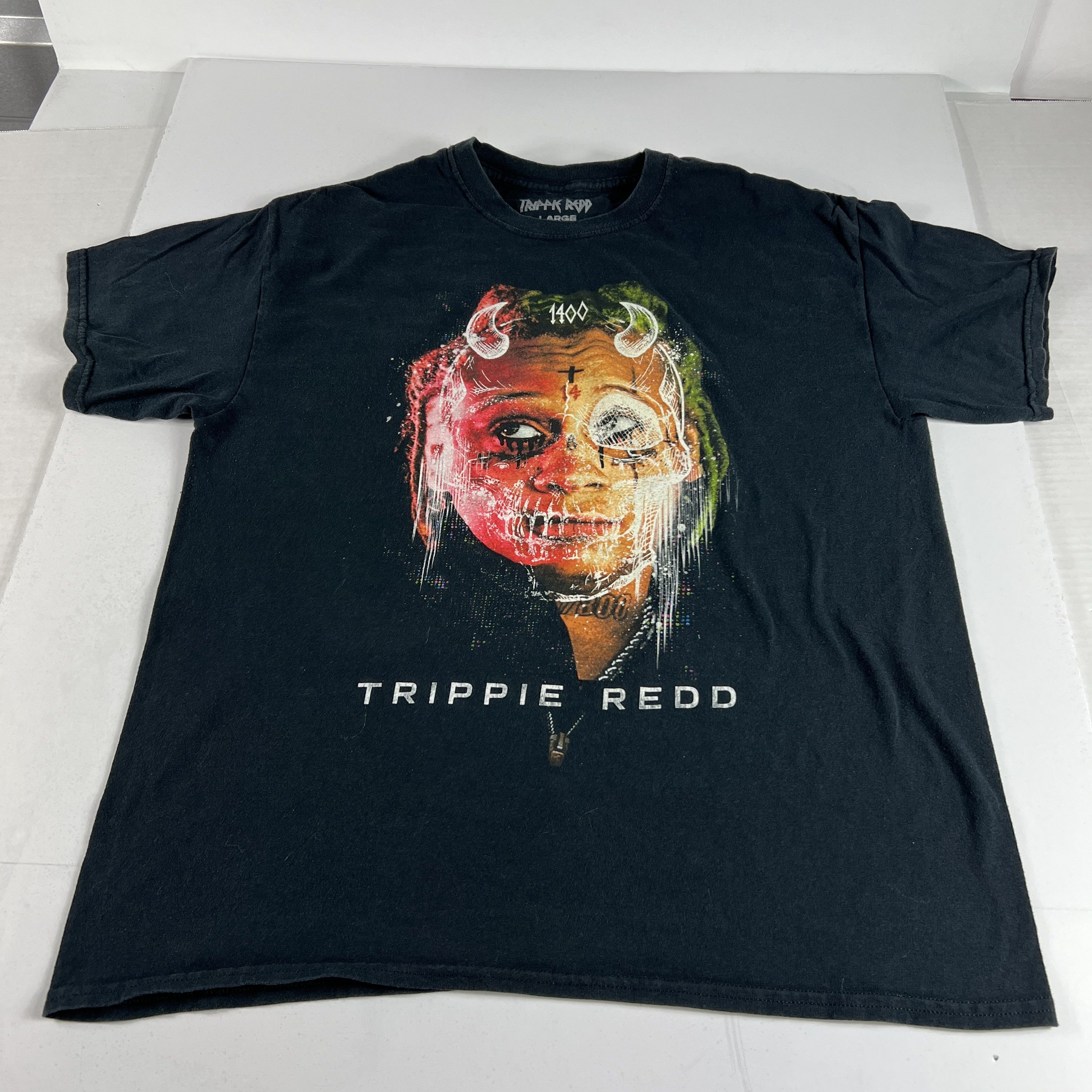 Trippie Redd Trippie Redd Rap Shirt Faded Big Face Short Sleeve Hip Hop |  Grailed