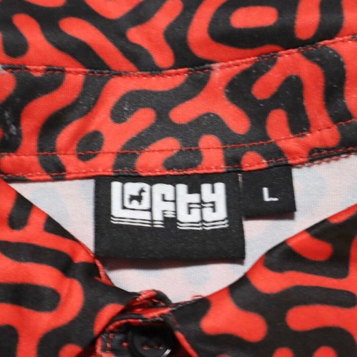 Vintage Lofty Llama Maze Doodle Stretch All Over Print Polo Shirt Red Men's L Size US L / EU 52-54 / 3 - 5 Thumbnail