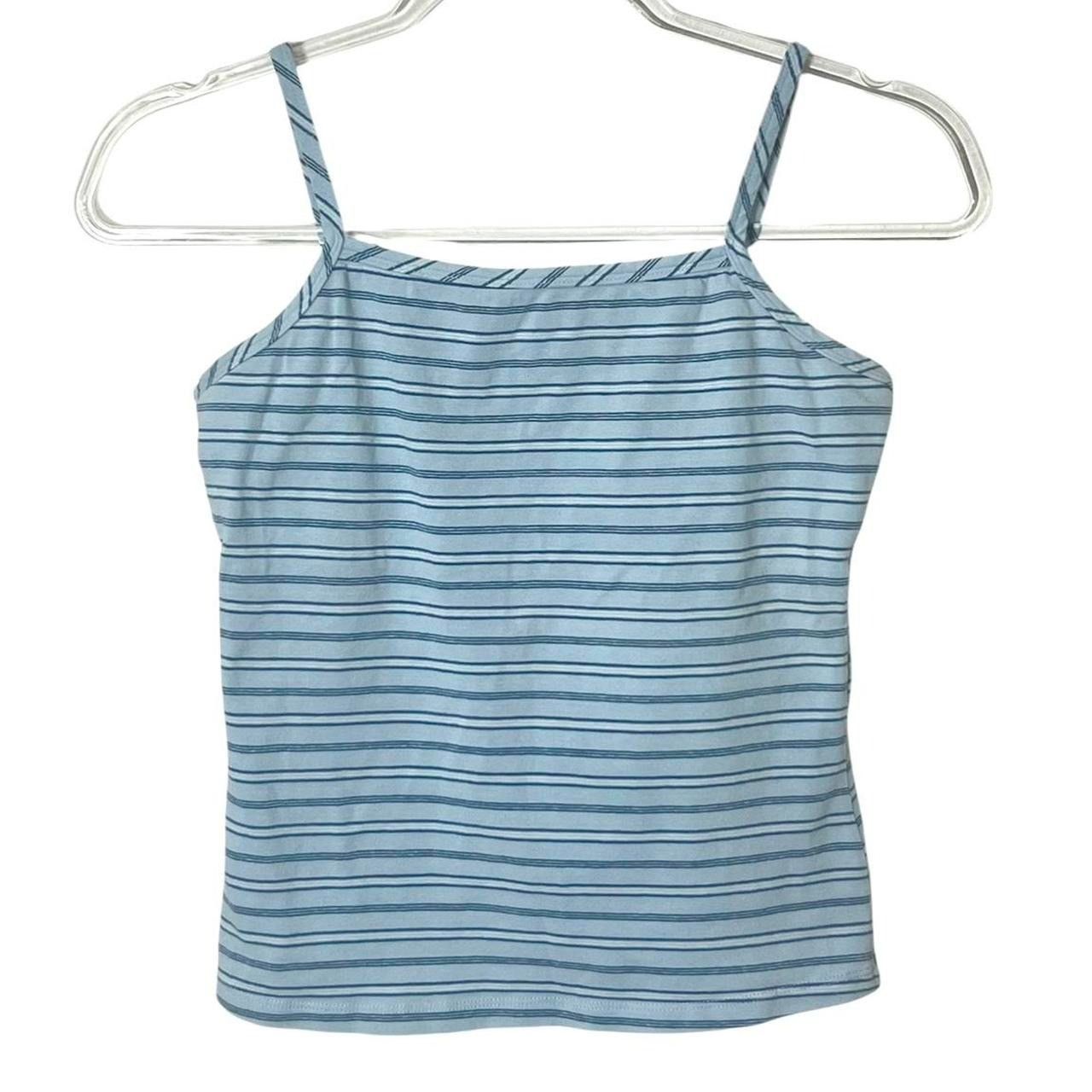 Other Y2k Iangenis Blue Striped Tank Top Size S / US 4 / IT 40 - 1 Thumbnail