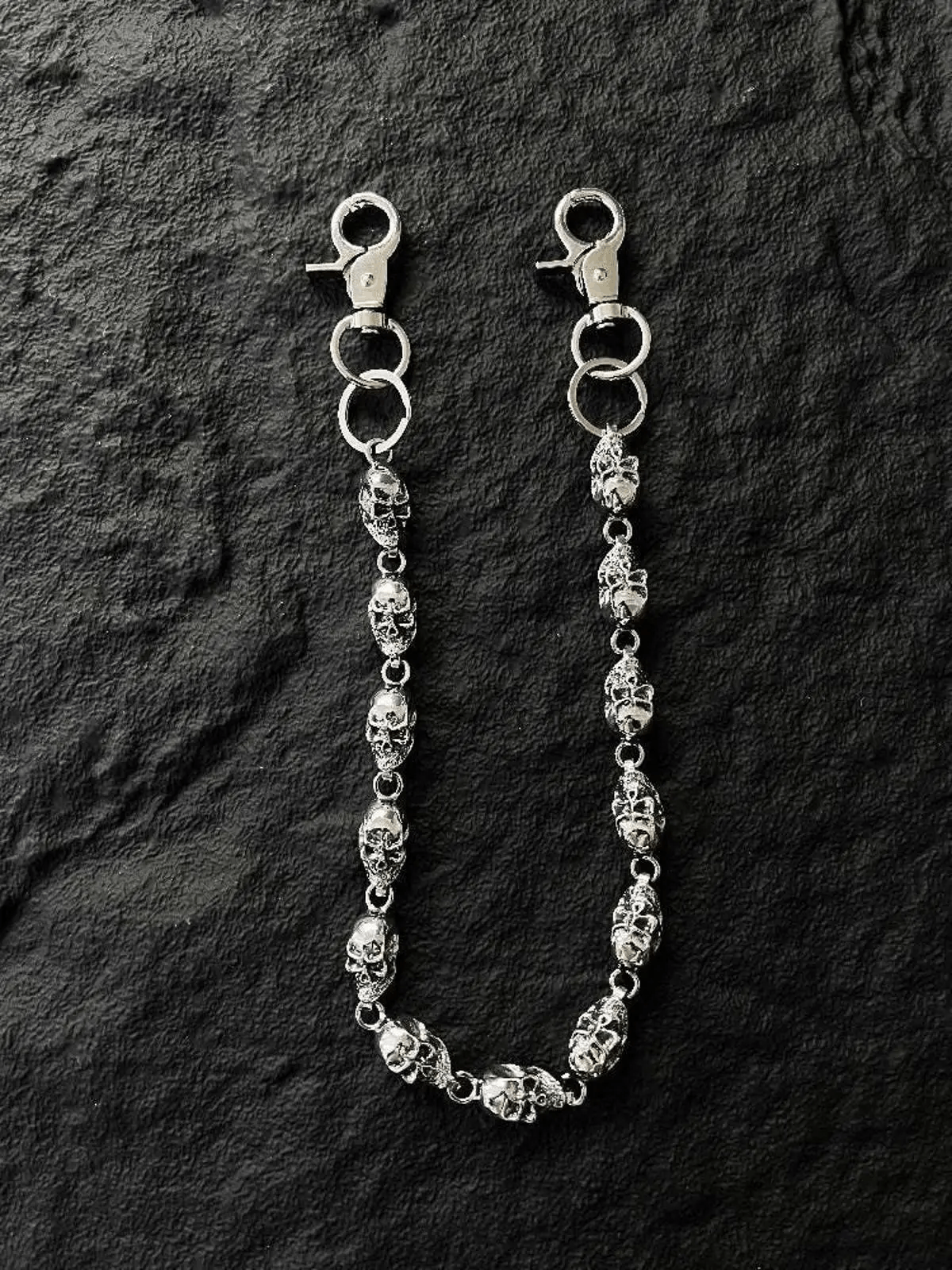 Jewelry Metal Big Skull Wallet Chain, Pants Chain Size ONE SIZE - 1 Thumbnail