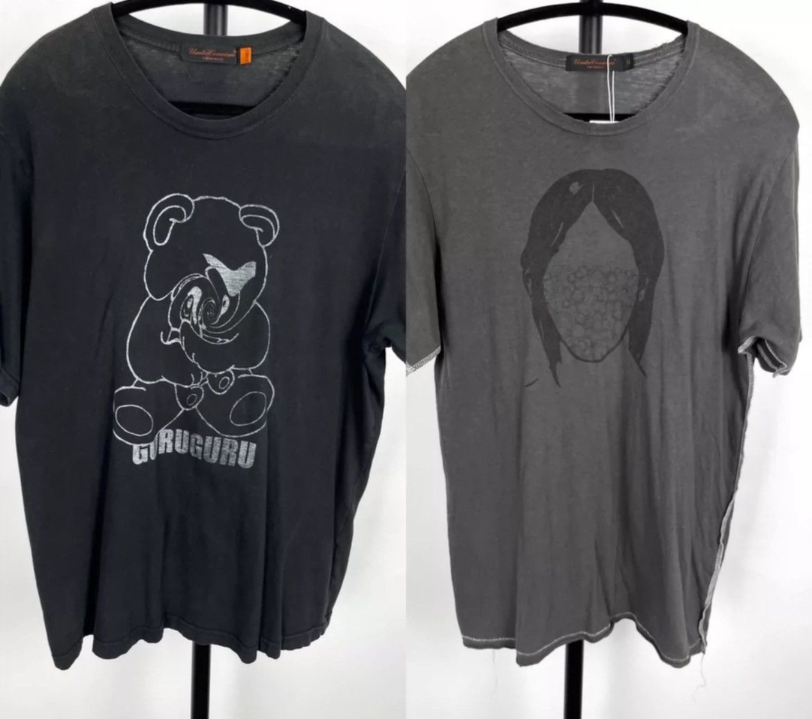Undercover Undercover 06Aw Guru Spiral Bear Black Print Short 