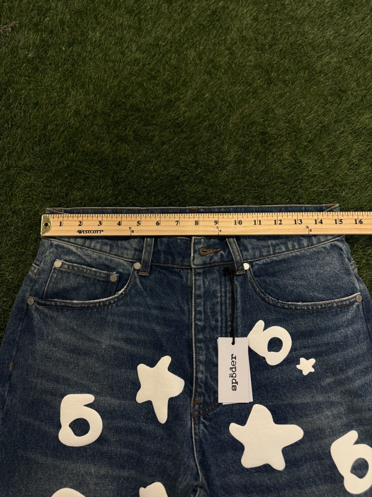 Sp5der Sp5der Worldwide Beluga Denim Jeans Size 28 (NEW) Size US 28 / EU 44 - 10 Thumbnail