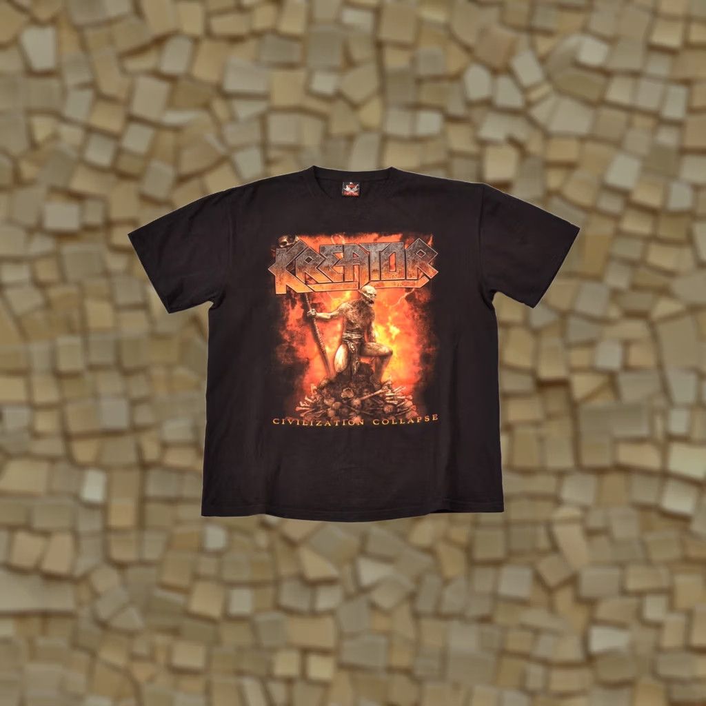 Vintage Hot Rock Kreator Civilization Collapse Vintage Rock Thrash Metal T-Shirt XL Mens Black Size XL Size US XL / EU 56 / 4 - 1 Thumbnail