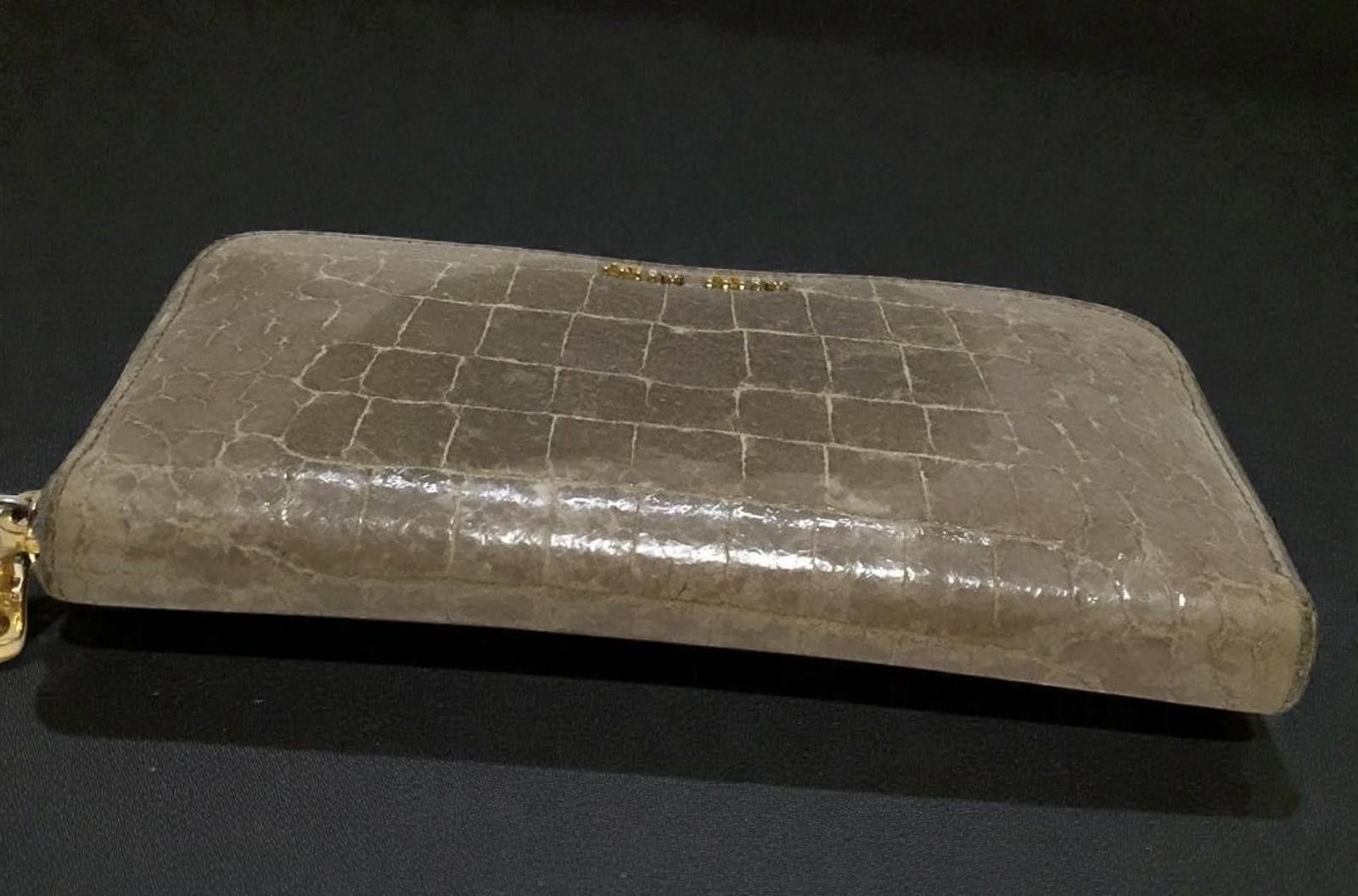 Miu Miu Miu Miu - Crocodile-Embossed Leather Wallet Size ONE SIZE - 4 Thumbnail