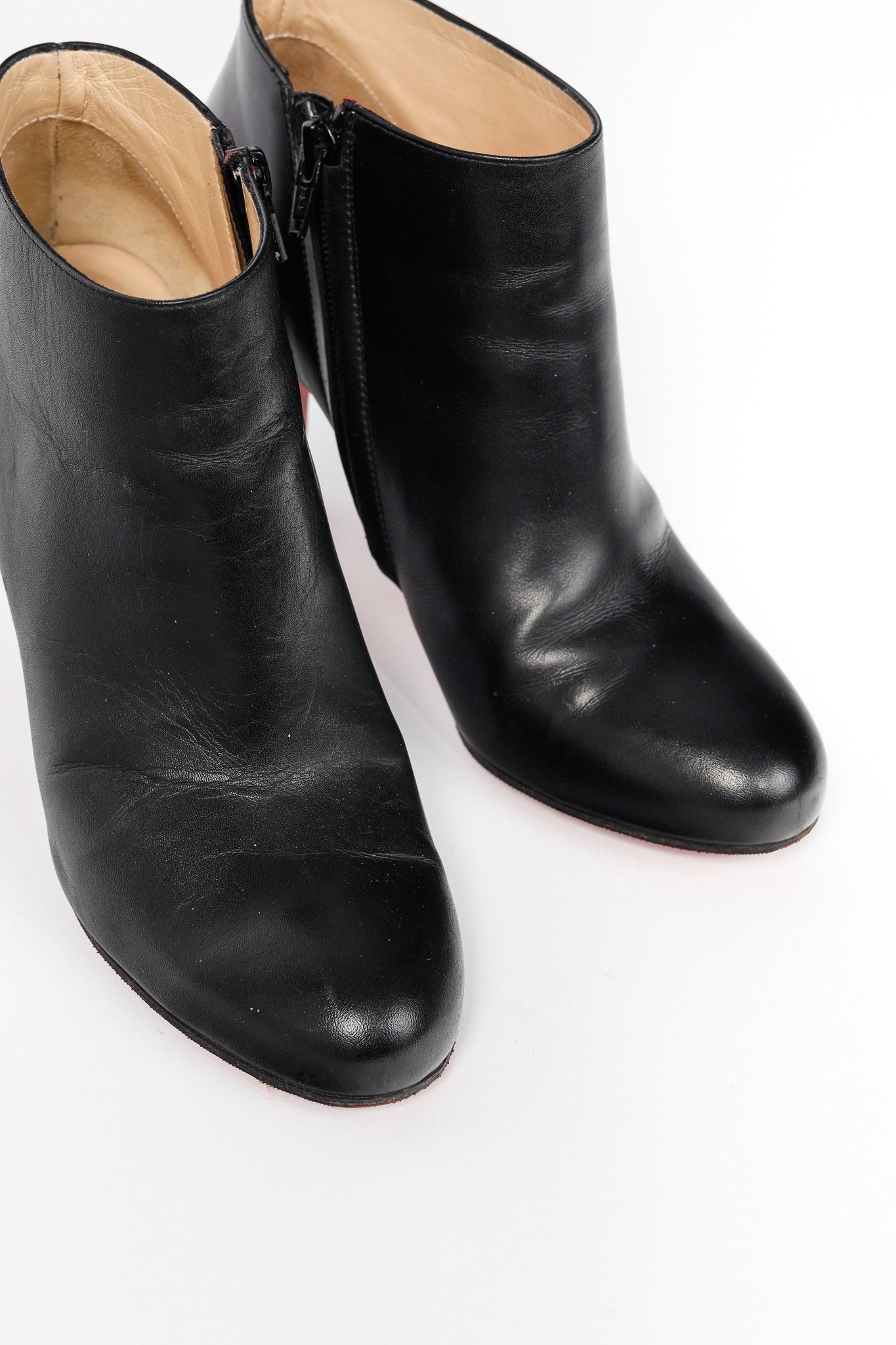 Christian Louboutin Christian Louboutin Belle Black Leather Ankle Boots Size US 8 / IT 38 - 6 Thumbnail
