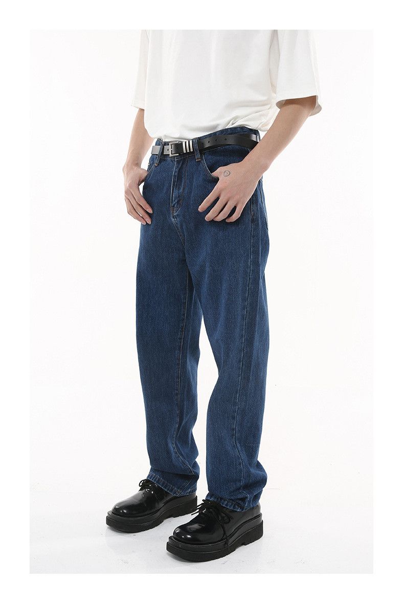 Japanese Brand × Jean Retro straight loose dark blue classic basic jeans Size US 32 / EU 48 - 4 Thumbnail