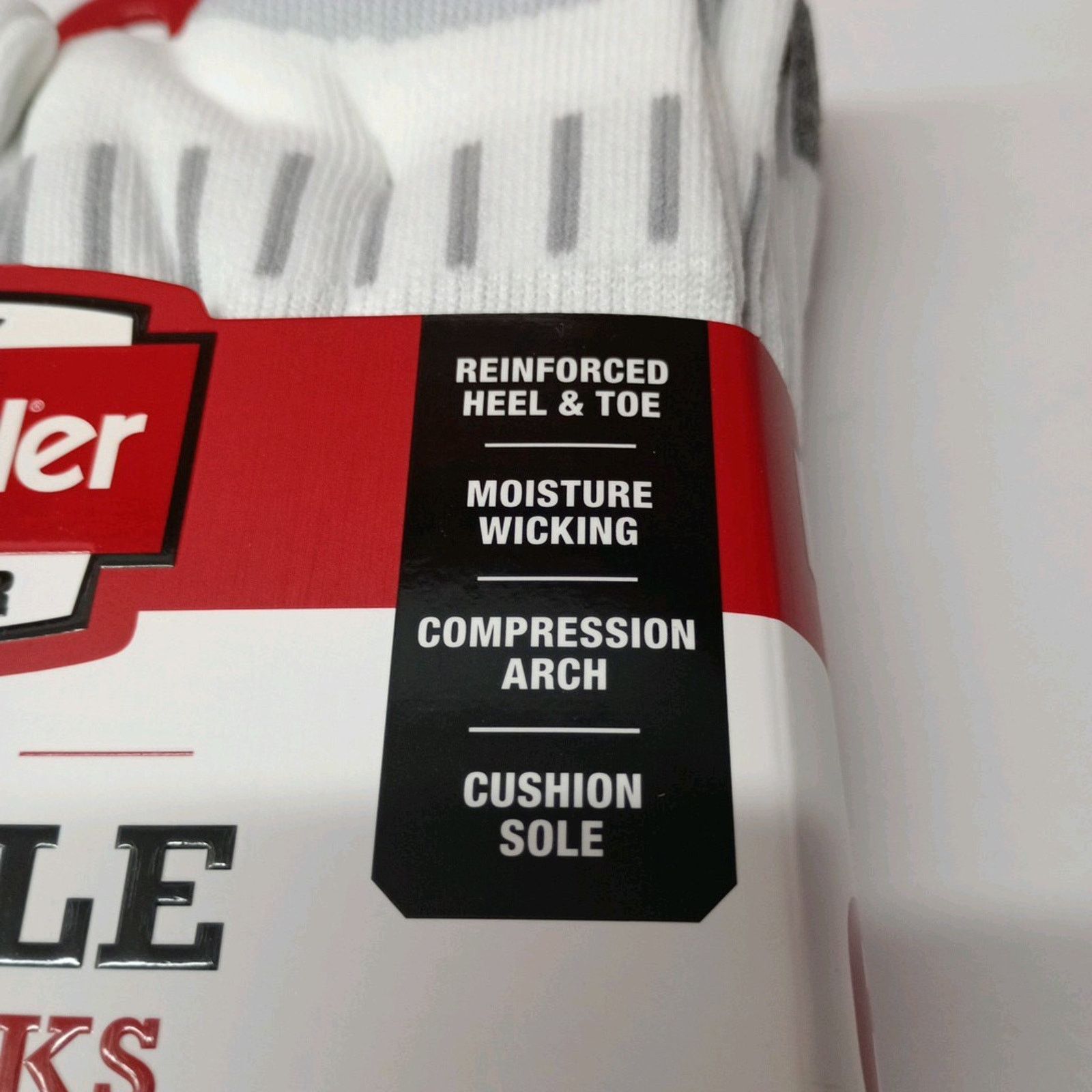 Wrangler Wrangler 6 Pair Mens Work Socks Sz 6-12 Reinforced Toe White Size ONE SIZE - 5 Thumbnail