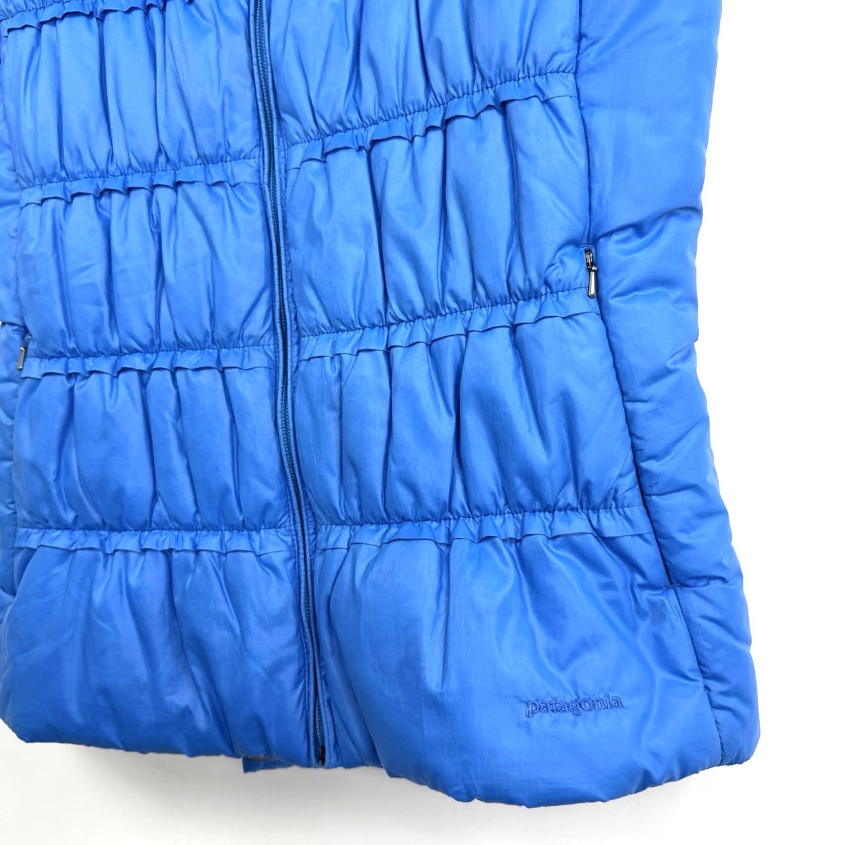 Patagonia Patagonia Lidia Vest Womens Large Blue Quilted Puff Insulated Packable Zipper Pockets Stand-Up Collar Mid-Length Sleeveless Casual Outdoor Travel Size L / US 10 / IT 46 - 7 Thumbnail