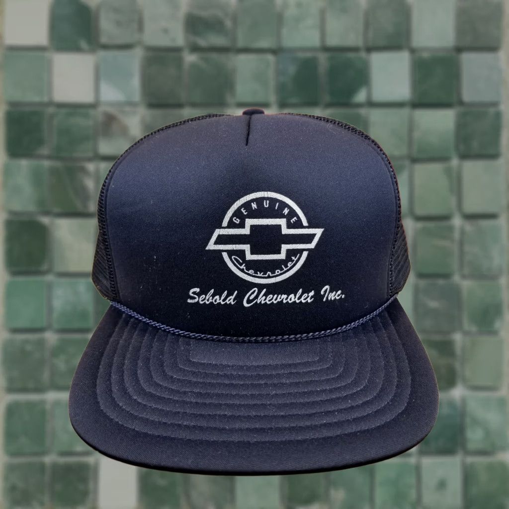 Vintage VINTAGE 80' CHEVY SEBOLD CHVEROLET NAVY TRUCKER HAT DEADSTOCK Size ONE SIZE - 1 Thumbnail