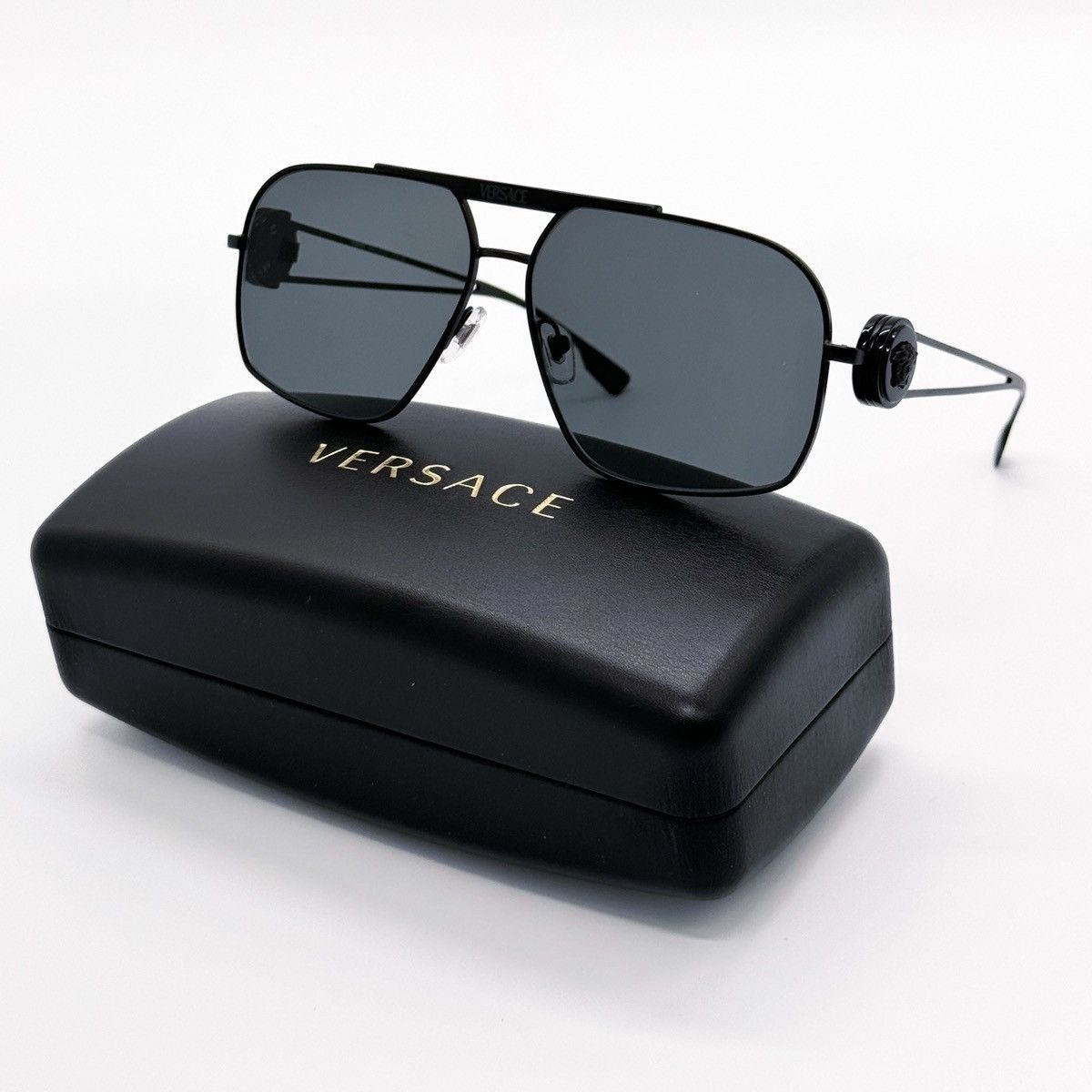 image of New Versace Ve2269 143387 Sunglasses Mod 2269 1433/87 Black, Men's