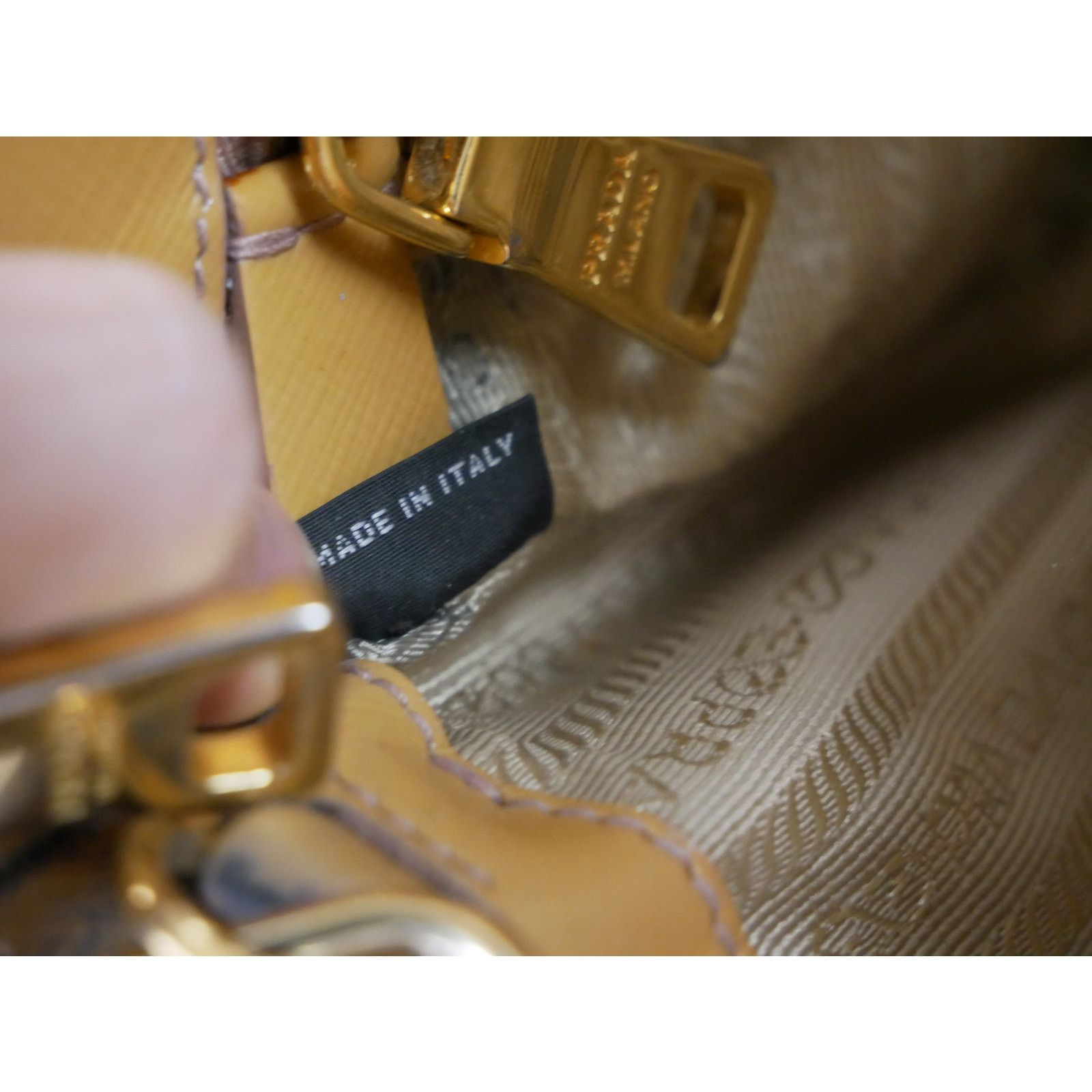 Prada Prada Caramel Saffiano Lux Leather Small Galleria Tote Size ONE SIZE - 8 Thumbnail