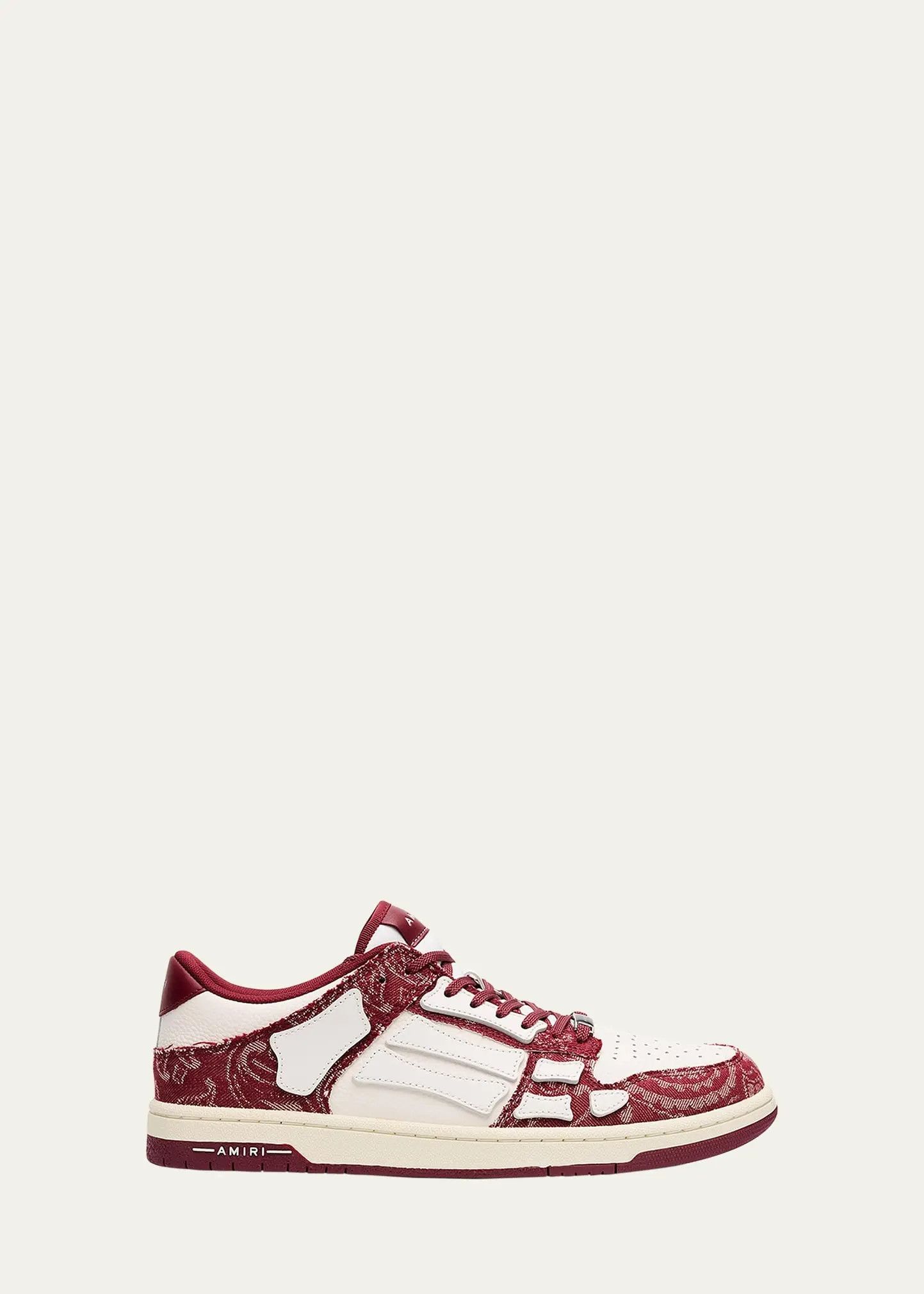 Amiri o1s1wg110426 Bandana Jacquard Skel Low-Top Sneaker Red/White Size US 7 / EU 40 - 1 Thumbnail