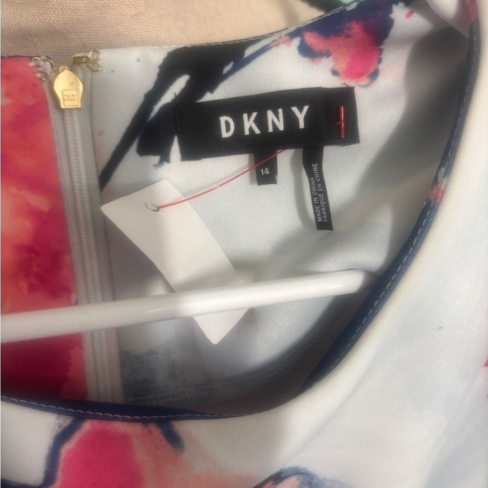 DKNY DKNY Floral Abstract Print Sheath Dress Size 14 Short Sleeve Size XL / US 12-14 / IT 48-50 - 2 Thumbnail