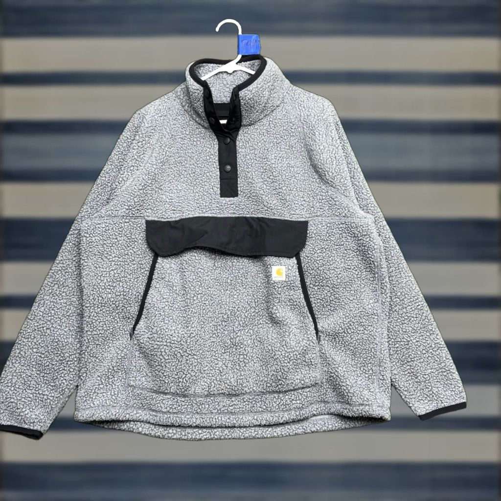 Carhartt Carhartt Sherpa Jacket Womens XL Relaxed Snap Fleece Pullover 104991 0J4991 Size XL / US 12-14 / IT 48-50 - 1 Thumbnail