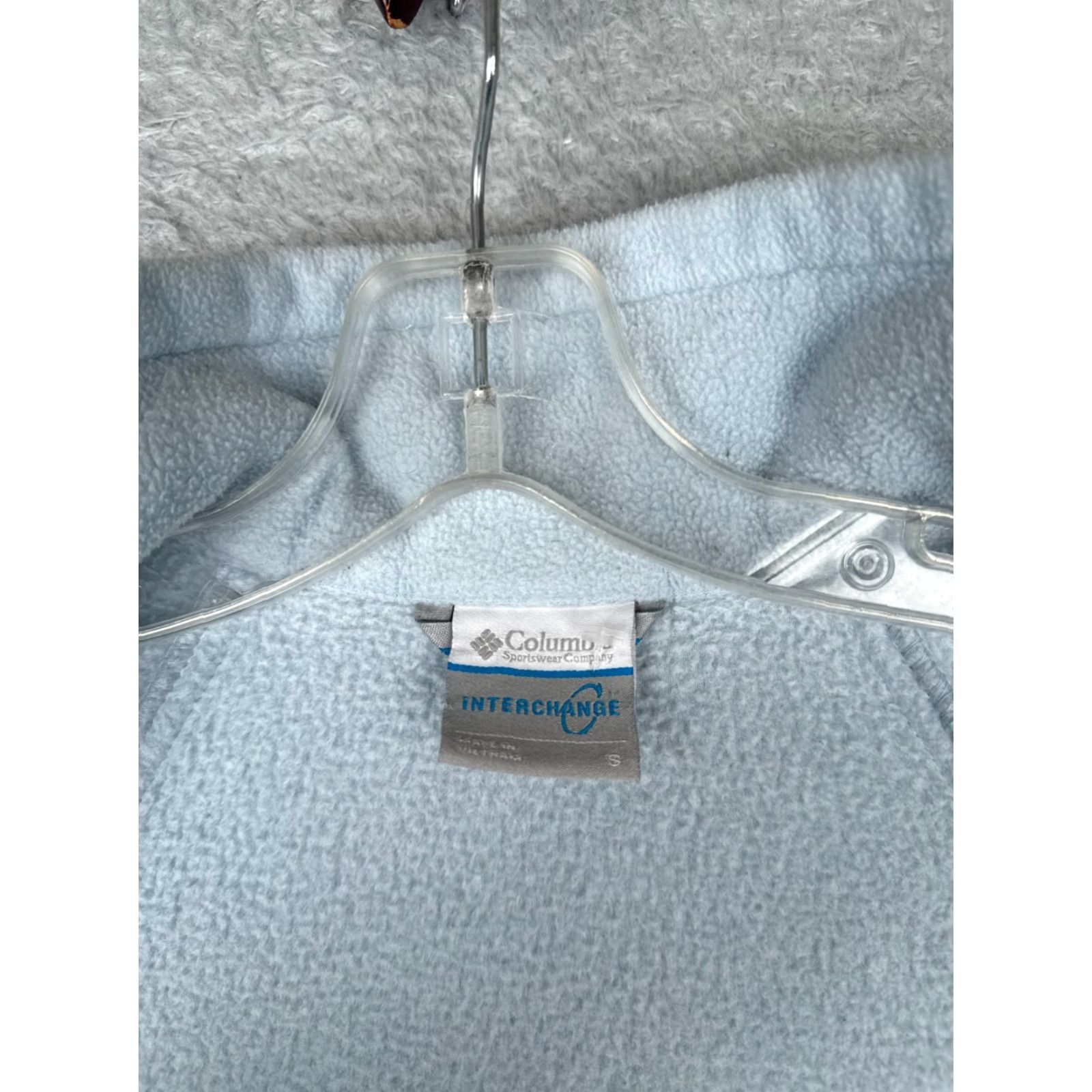 Vintage Columbia Jacket Women Small Blue Interchange Full Zip Fleece Pockets Mock Neck Size S / US 4 / IT 40 - 3 Thumbnail