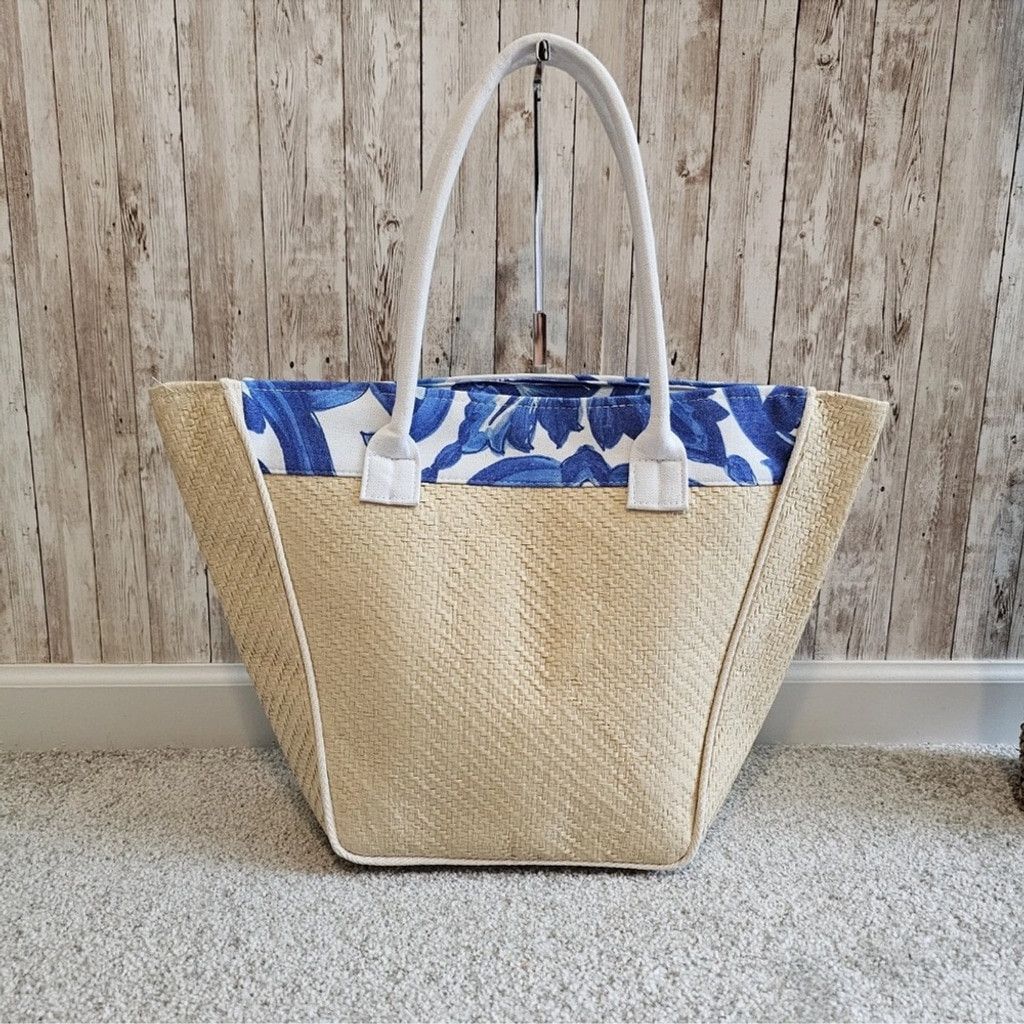 Dolce & Gabbana Dolce & Gabbana NWOT Tan and Blue Rattan Tote Bag Size ONE SIZE - 5 Thumbnail