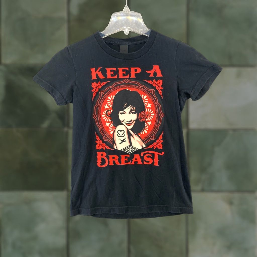 Obey OBEY T SHIRT MEN'S SMALL KEEP A BREAST GIRL SURF SKATE Size US S / EU 44-46 / 1 - 1 Thumbnail