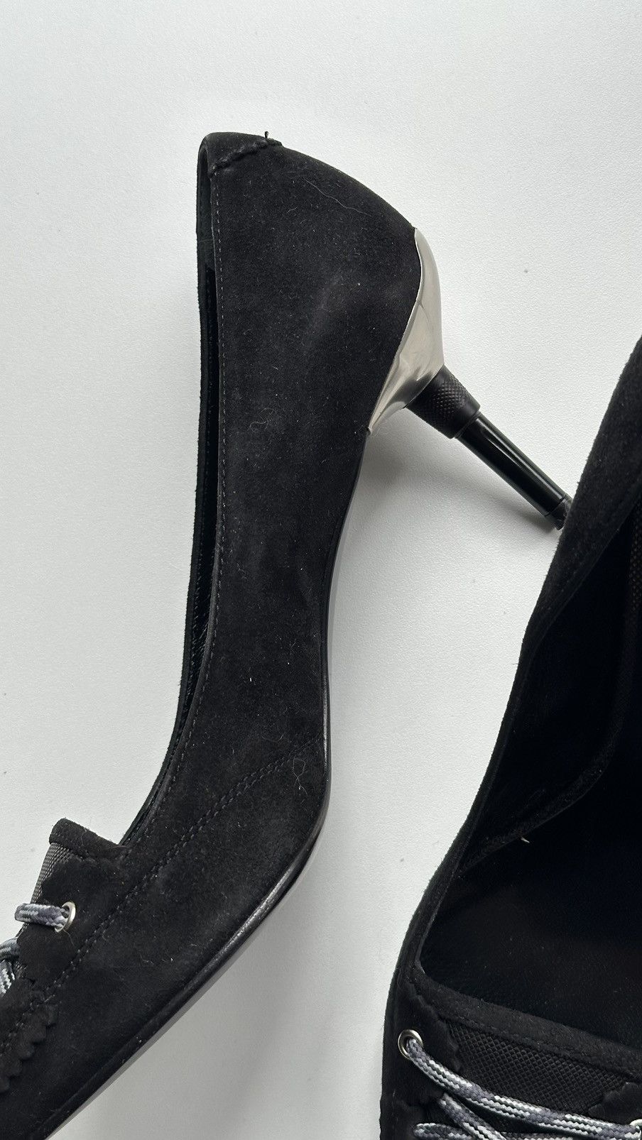 Casadei New Casadei Women Heels Black Suede Size 39 Made In Italy Size US 9.5 / IT 39.5 - 6 Thumbnail