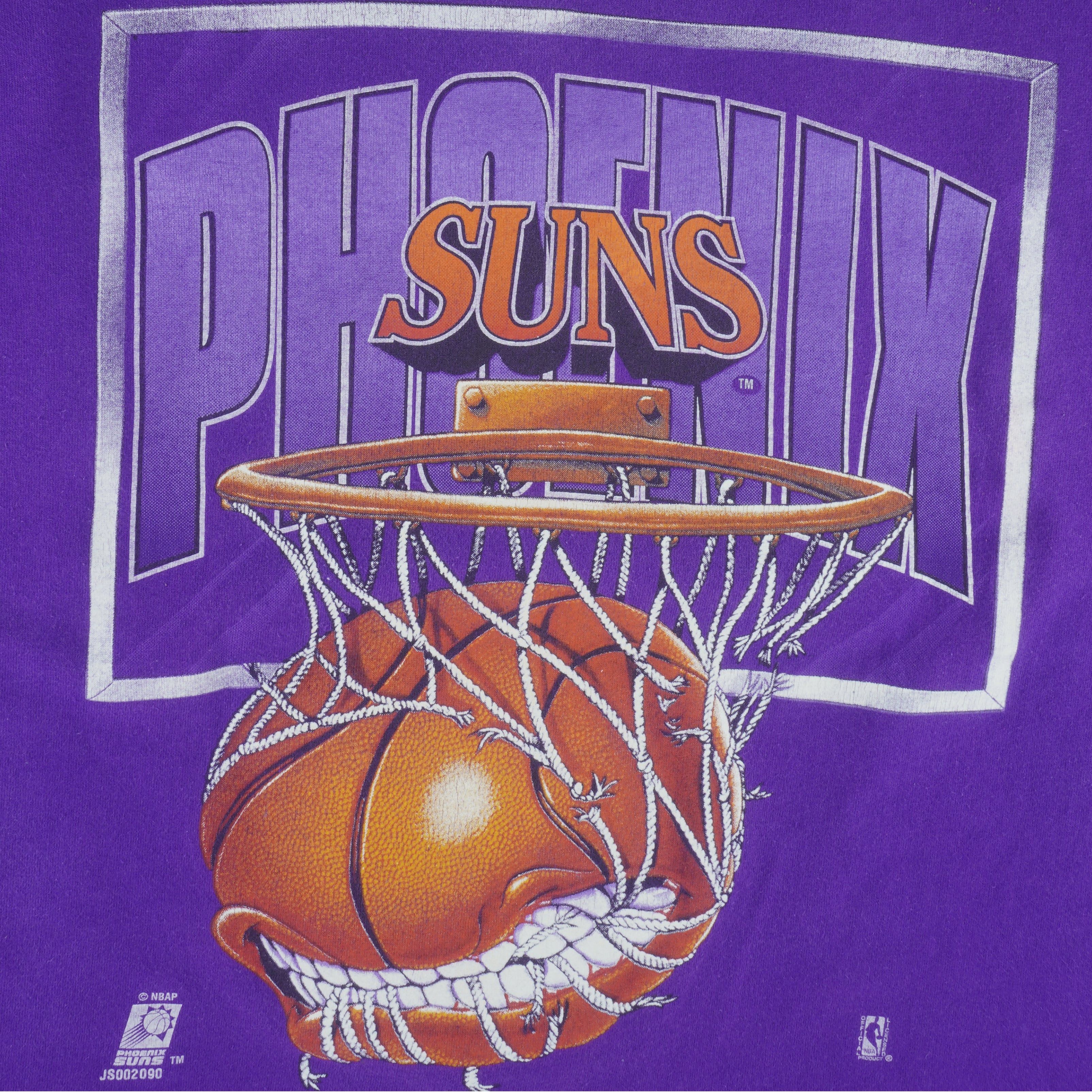 NBA Phoenix Suns Hoop & Net Single Stitch T-Shirt 1990s Size US L / EU 52-54 / 3 - 3 Thumbnail