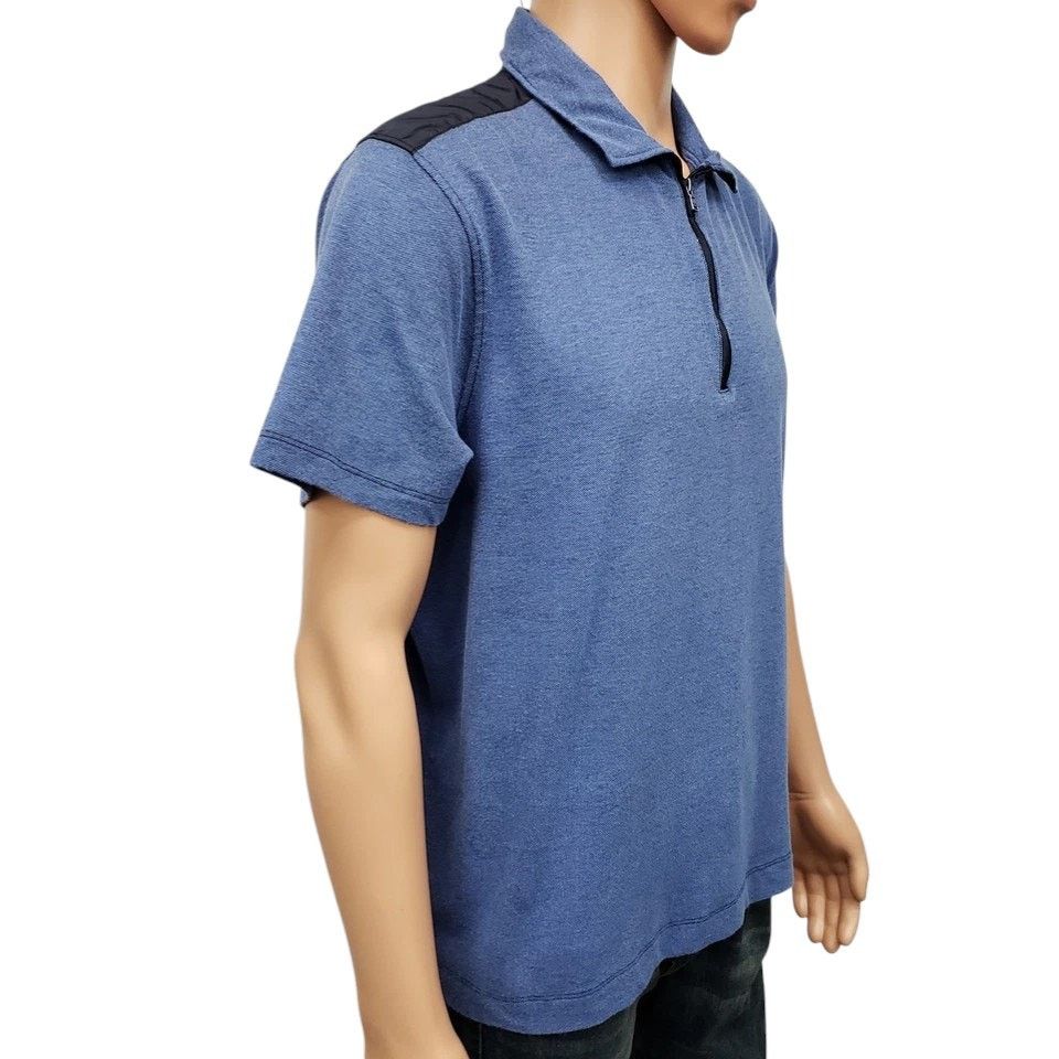 Michael Kors Michael Kors Half Zip Polo Shirt Contrast Shoulder Epaulets Size US L / EU 52-54 / 3 - 3 Thumbnail