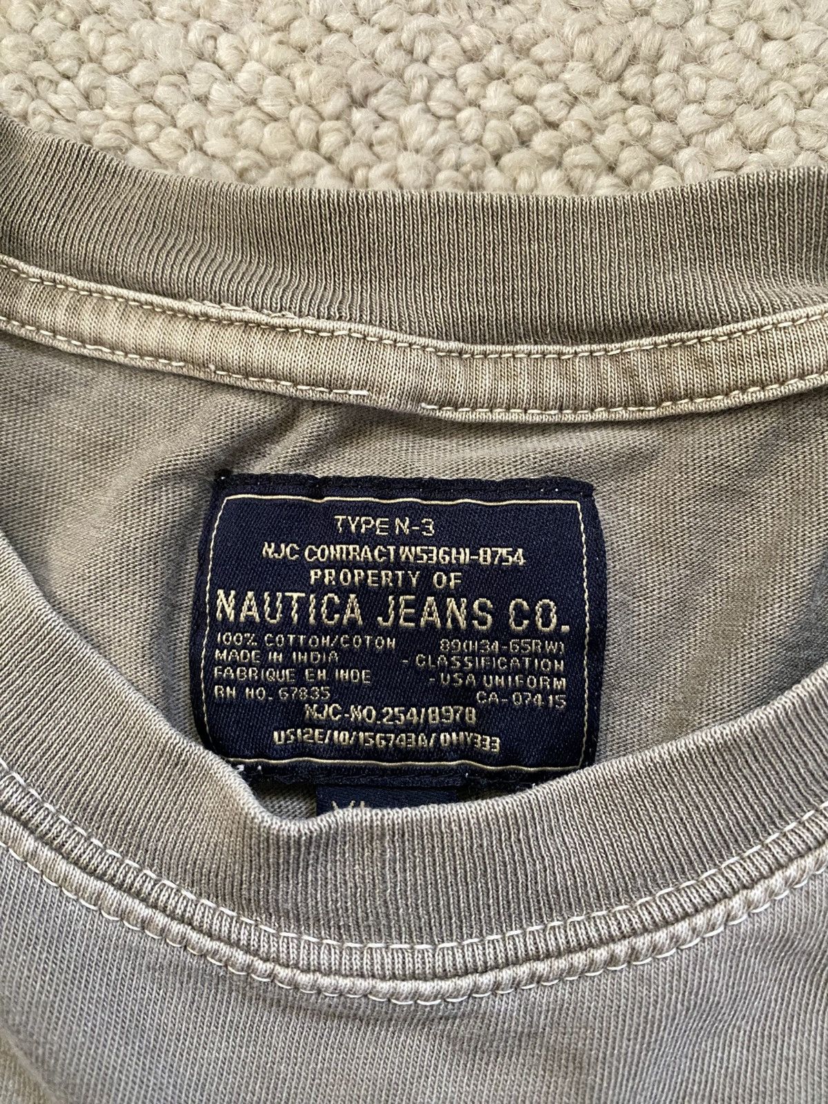 Nautica Nautica jeans brown inside out tee XL Size US XL / EU 56 / 4 - 2 Thumbnail
