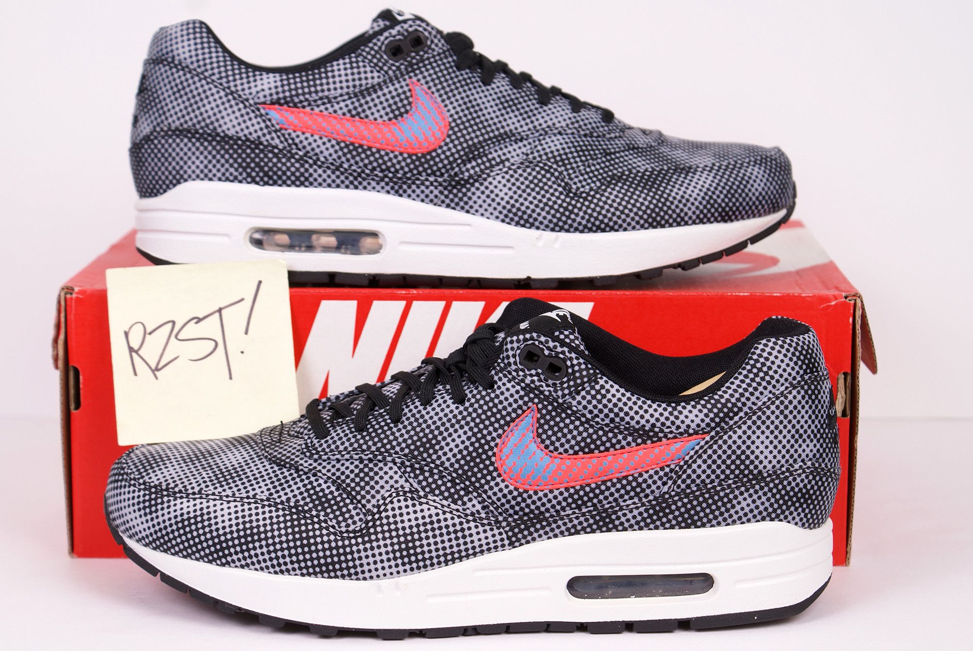 Nike 2014 Nike Air Max 1 FB QS HYPERVENOM Black Bright Crimson Size US 10.5 / EU 43-44 - 1 Thumbnail