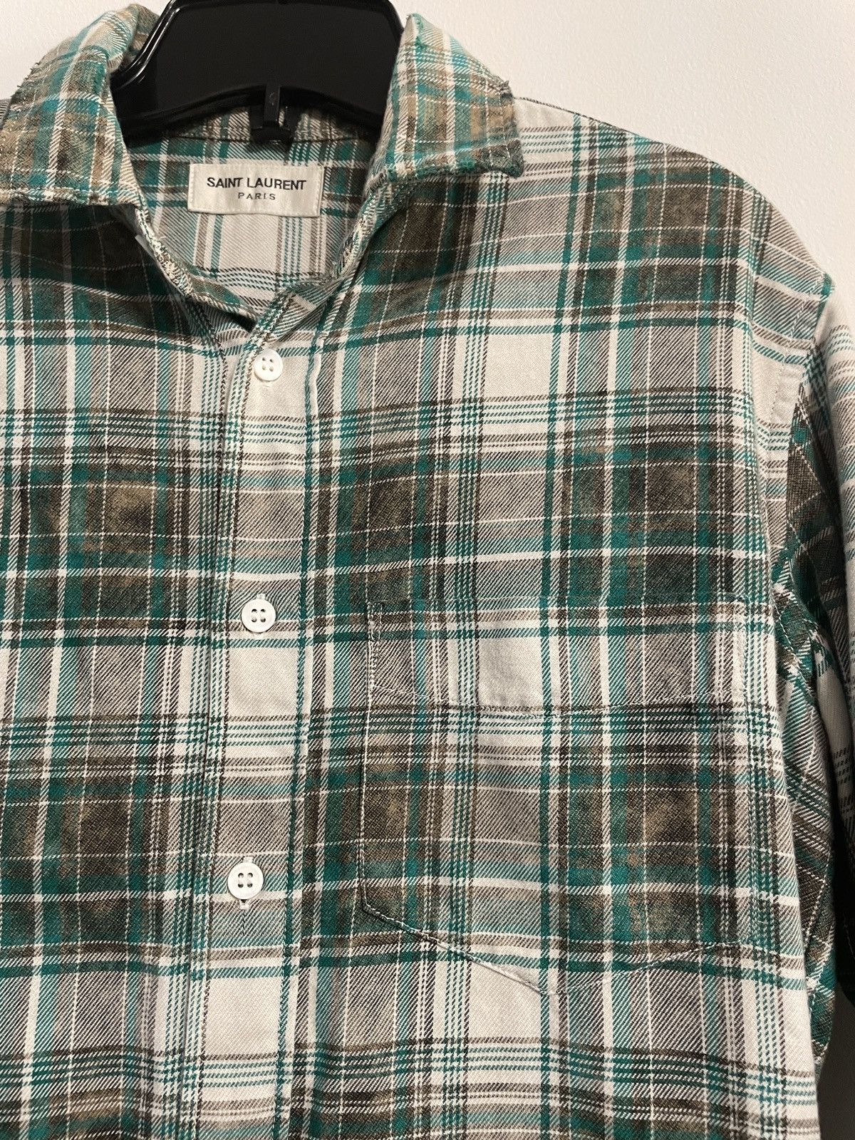 Saint Laurent Paris SS16 Surf Sound Bleached Shirt Size US XS / EU 42 / 0 - 1 Thumbnail