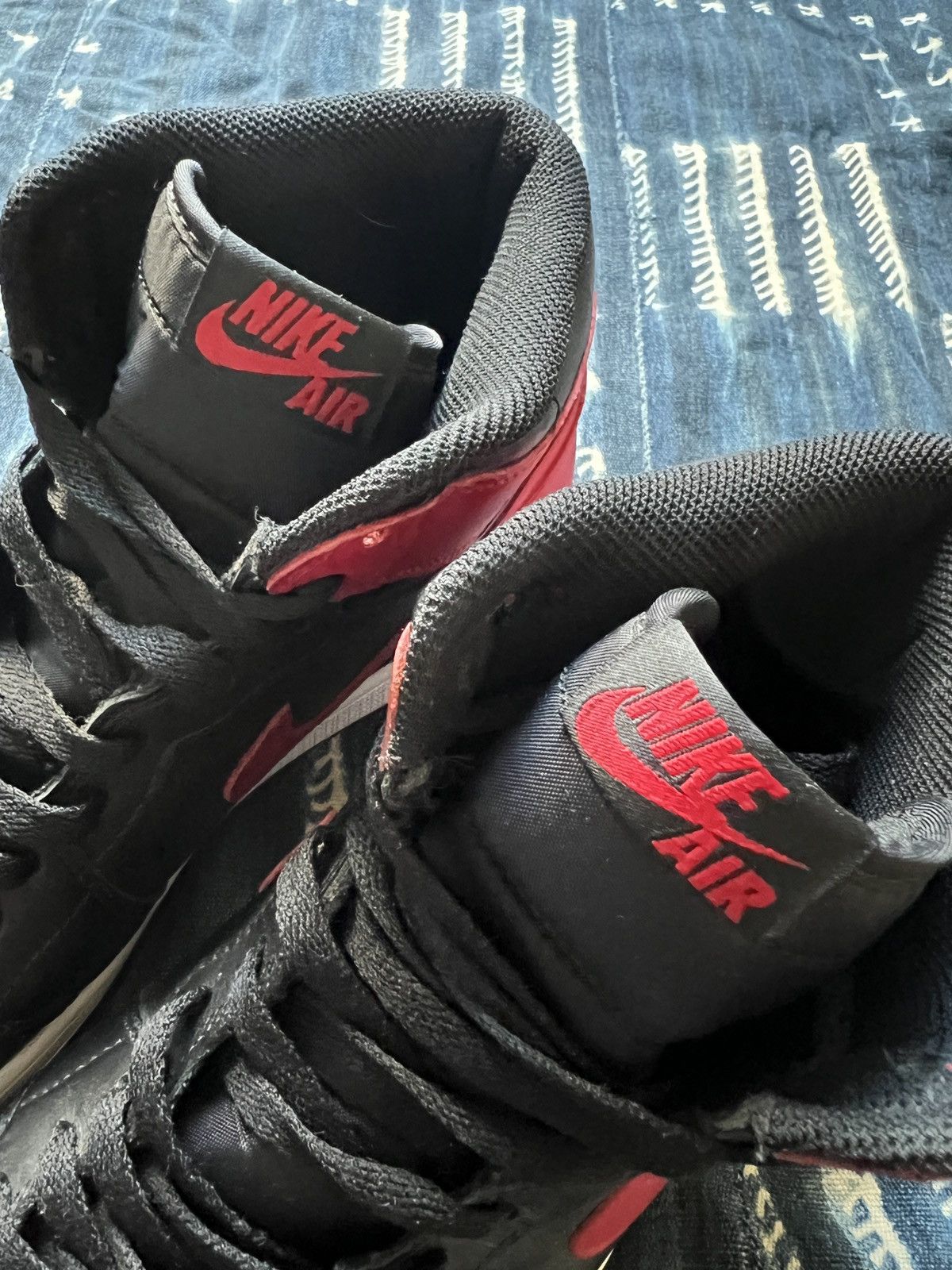 Nike Nike Air Jordan 1 High Retro OG 2013 Bred Size US 10.5 / EU 43-44 - 4 Thumbnail
