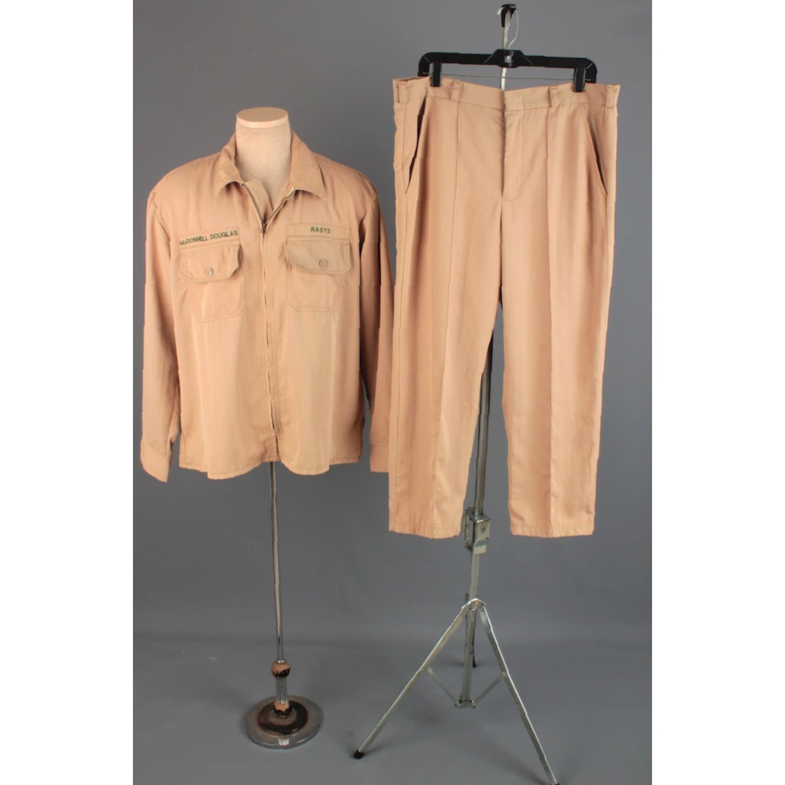 Vintage McDonnell Douglas Nomex Uniform Shirt Pants 38x28 Beige 1970s Vintage Military Flight Suit Ltd. Mens Large Size US M / EU 48-50 / 2 - 2 Thumbnail