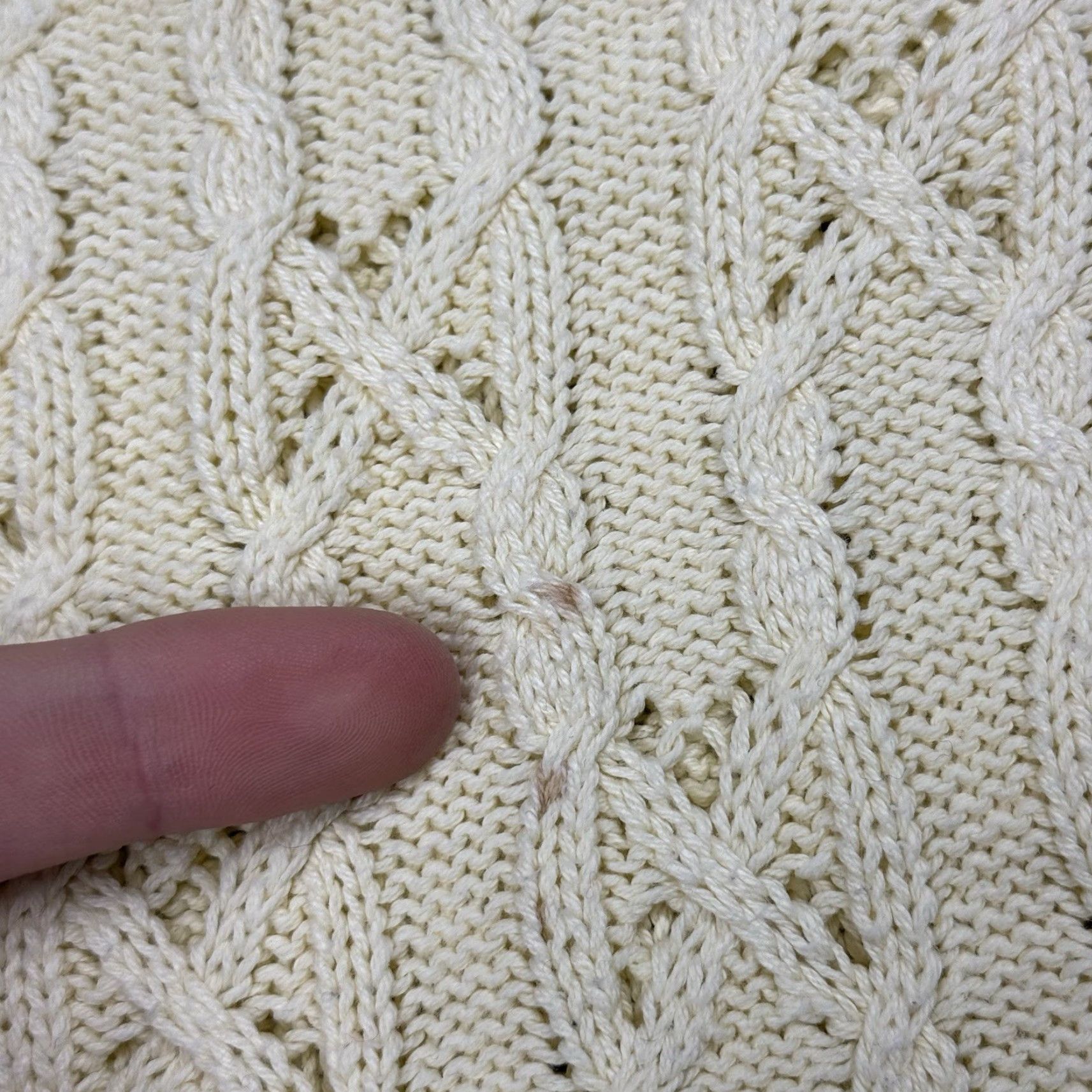 Orvis VINTAGE 90s Orvis Women's Cable Knit Pullover Sweater Size L Butter Yellow Long Sleeve Regular Fit Size L / US 10 / IT 46 - 5 Thumbnail