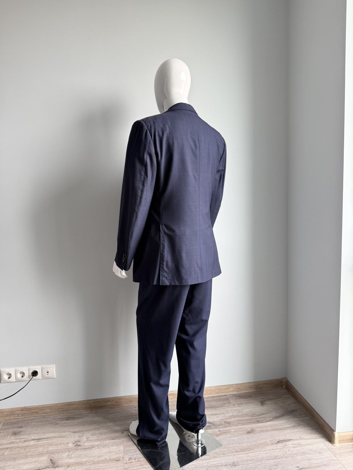 Cesare Attolini Cesare Attolini 3-Button Navy Suit Wool Mohair IT 56 Drop 7R Size 46R - 4 Thumbnail