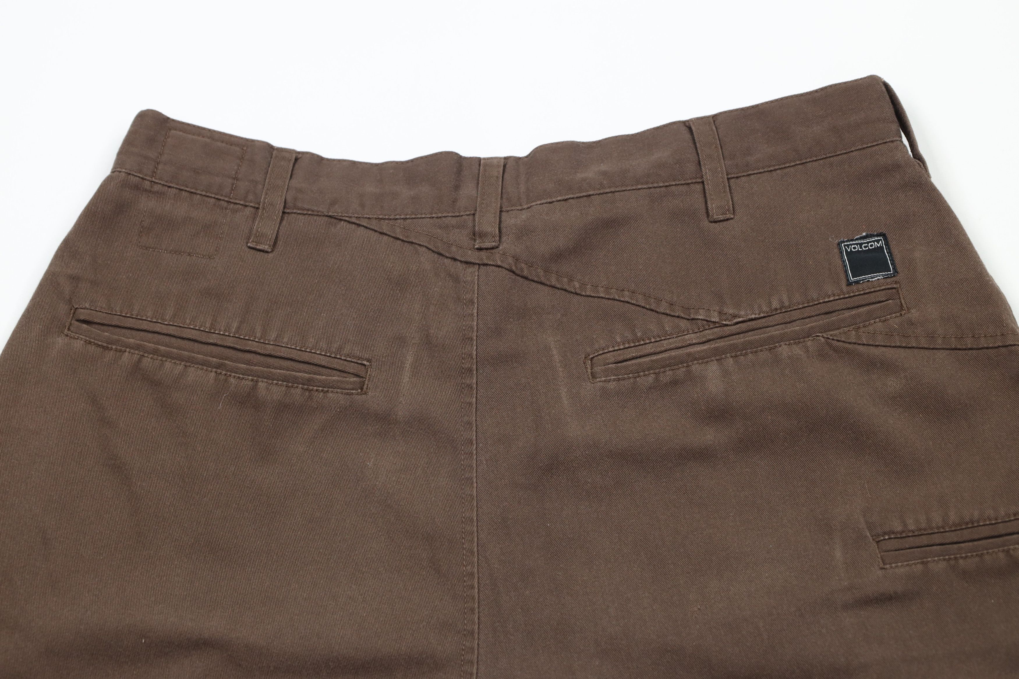 Vintage × Volcom Vintage Volcom Stone Out Baggy Surfing Chino Shorts Brown Size US 31 - 10 Thumbnail