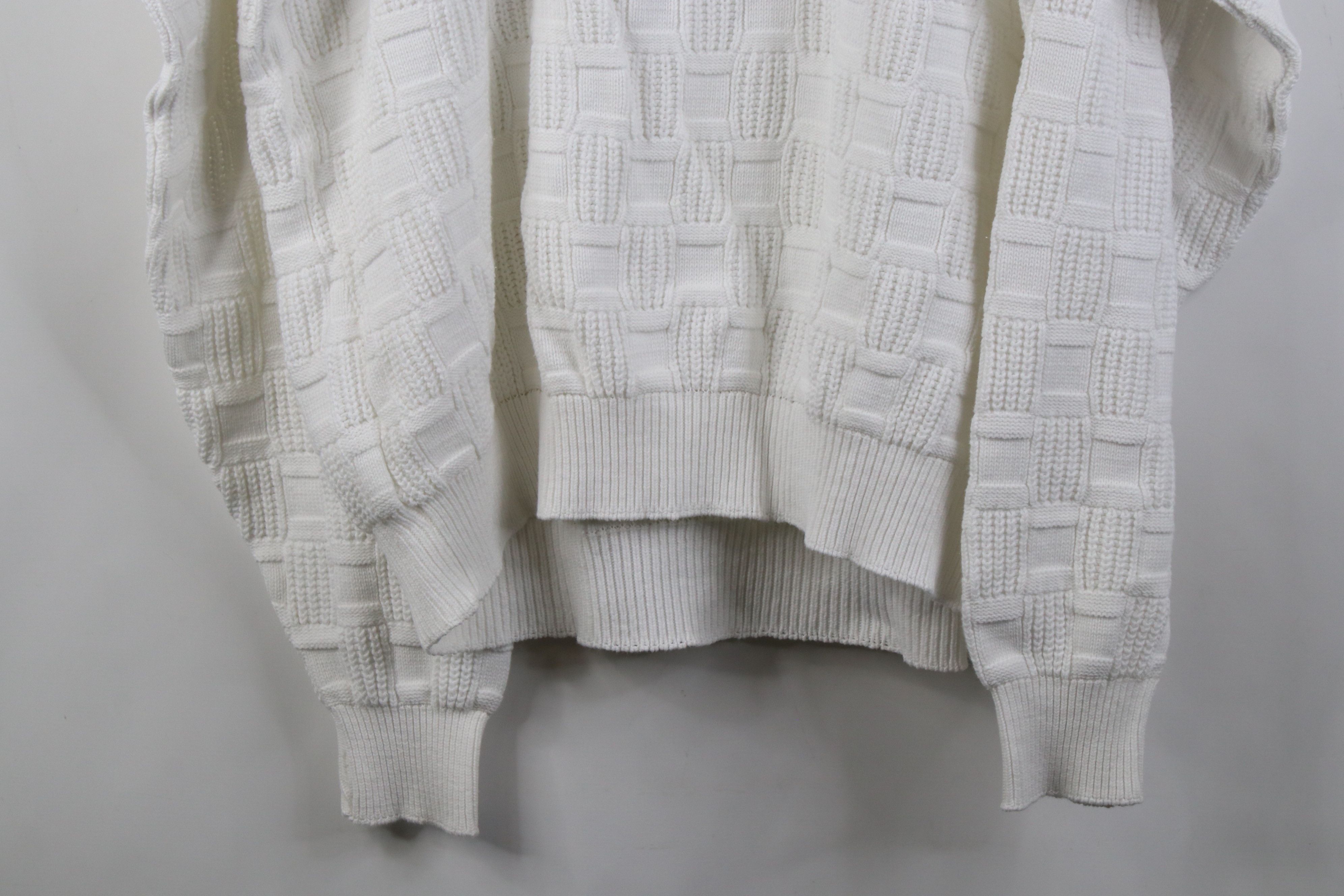 Vintage Vintage 90s Streetwear Checkered Knit Sweater White USA Size US XL / EU 56 / 4 - 9 Thumbnail