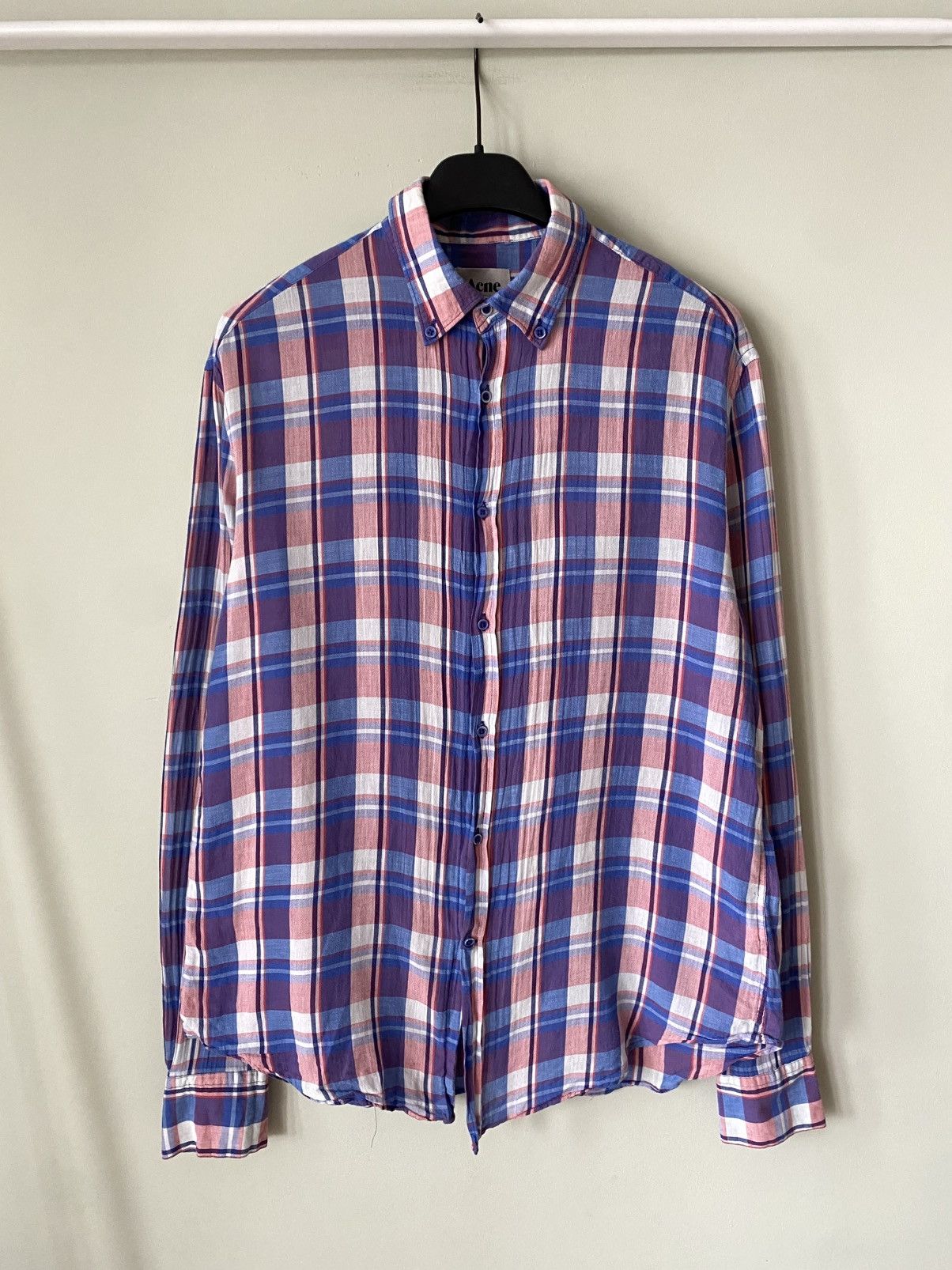 Acne Studios Acne studios Pop Classic Button Check Men SS/09 shirt Size US M / EU 48-50 / 2 - 1 Thumbnail