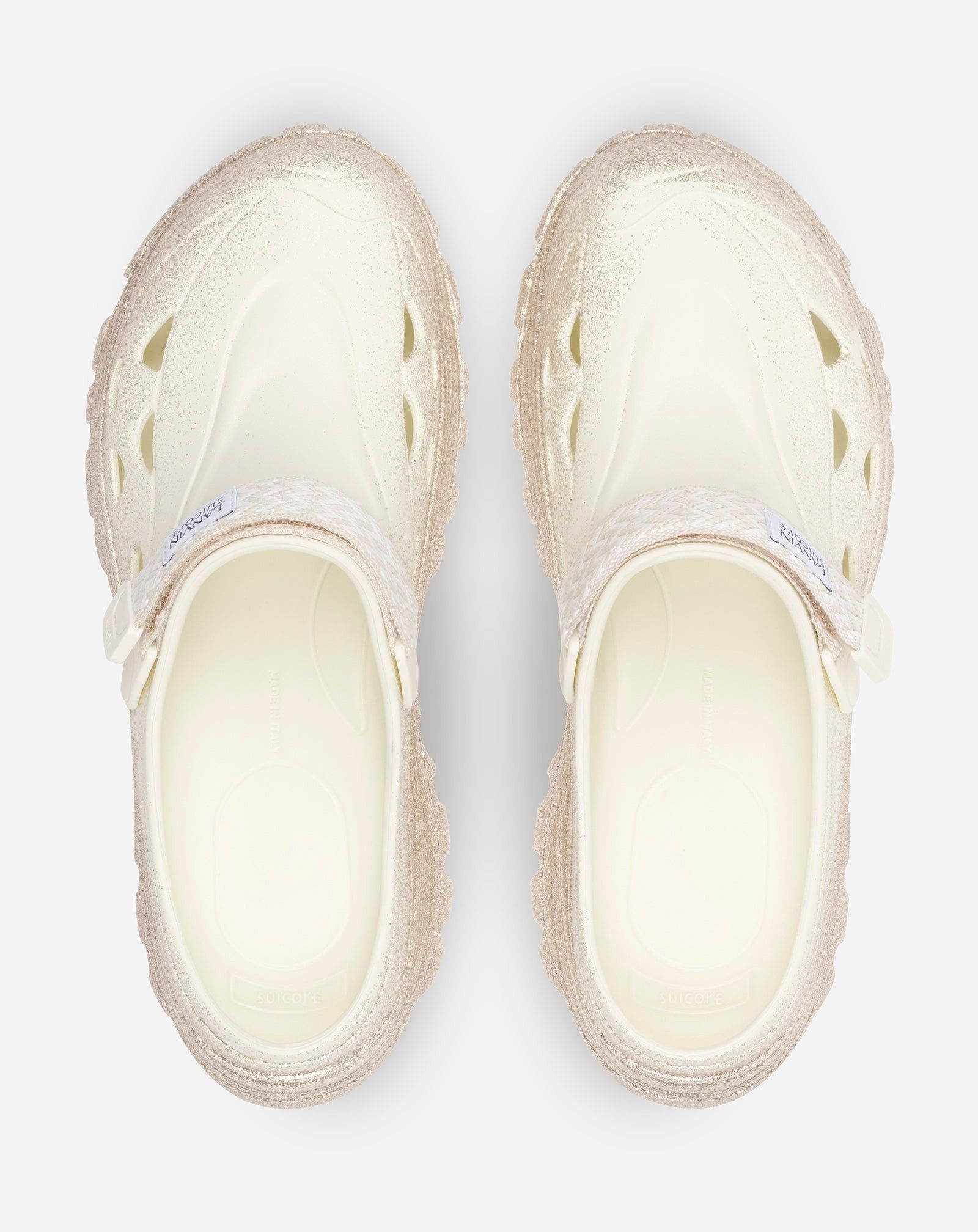 Lanvin o1w1db10125 Glittery Rubber Clogs in Cream/Black Size US 8 / EU 41 - 5 Thumbnail