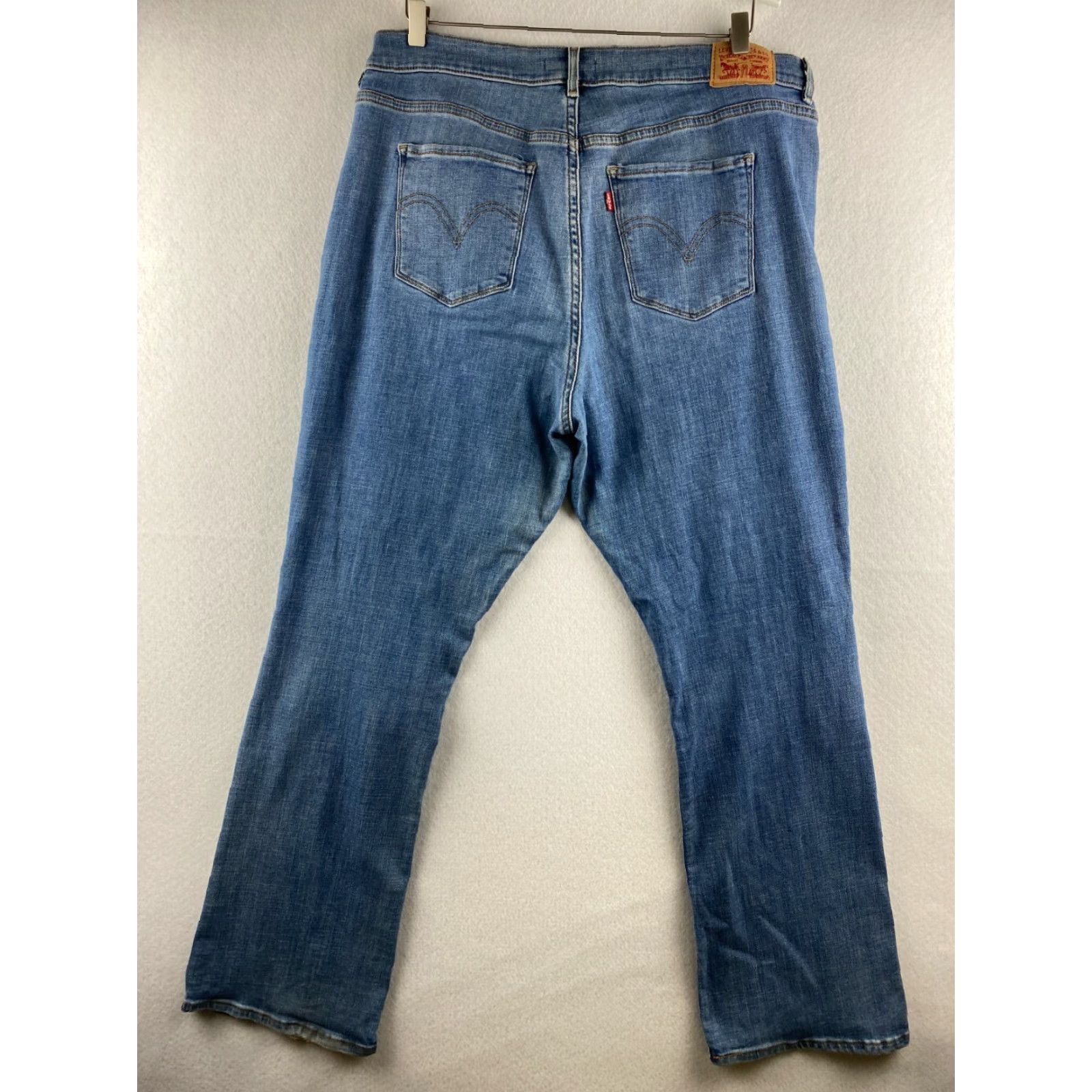 Levi's Levi's Jeans Bootcut Levi's Womens 16 Blue High Rise Distressed Regular 5-Pocket Denim Stretch Size 38" / US 16 / IT 52 - 7 Thumbnail