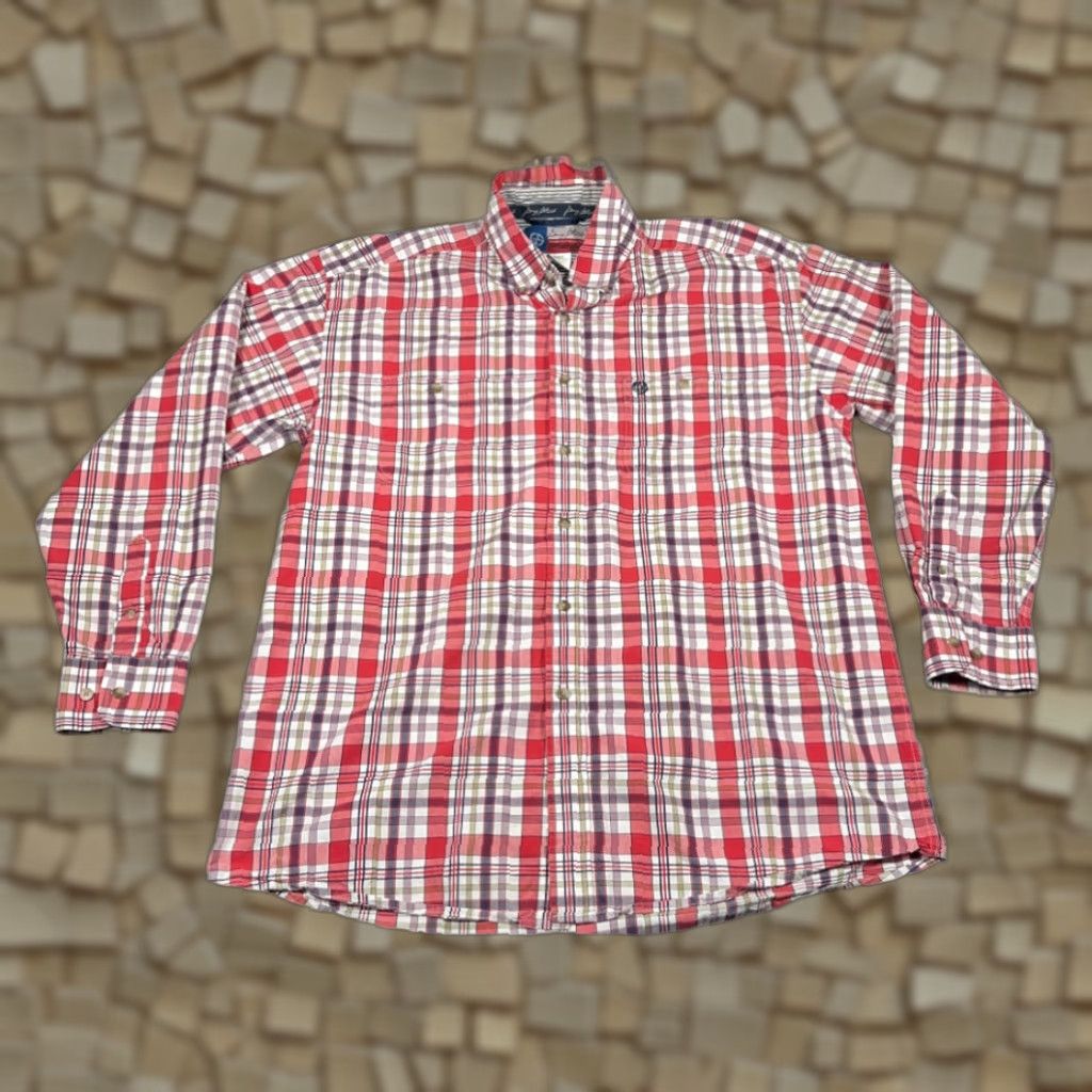 Wrangler Wrangler George Strait Shirt XL Adult Red Plaid Western Cowboy Music Button-Down Collar Front Closure Pocketed Long Sleeve Size US XL / EU 56 / 4 - 1 Thumbnail