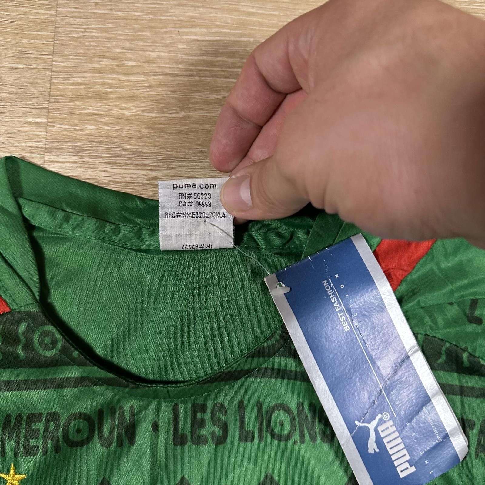 Puma NWT Puma Futbol Jersey 3XL Green Cameroon Soccer Size ONE SIZE - 3 Thumbnail