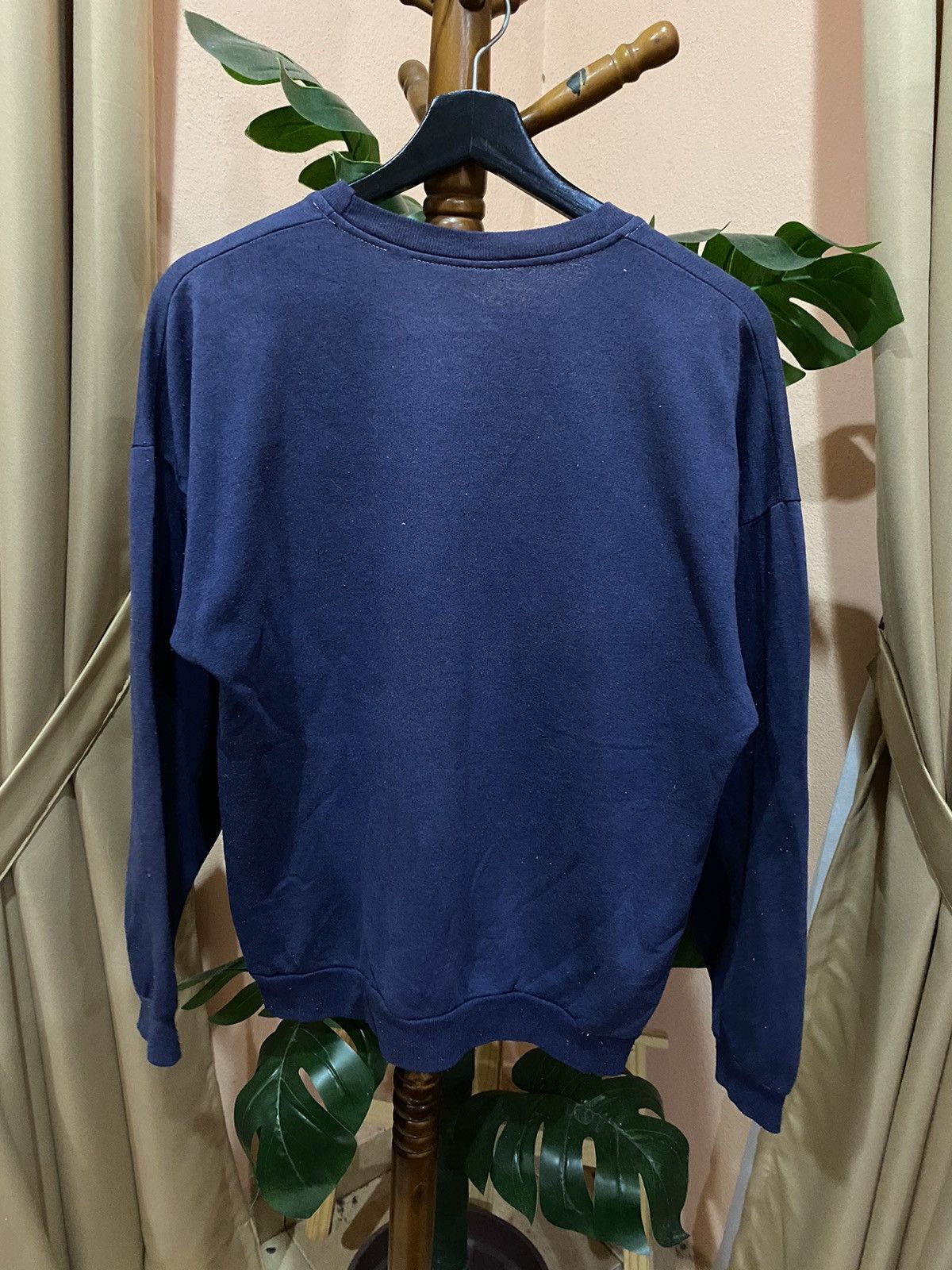Adidas Vintage 80S Adidas Trefoil Sweatshirt – Navy Blue Sportswear Size US M / EU 48-50 / 2 - 7 Thumbnail