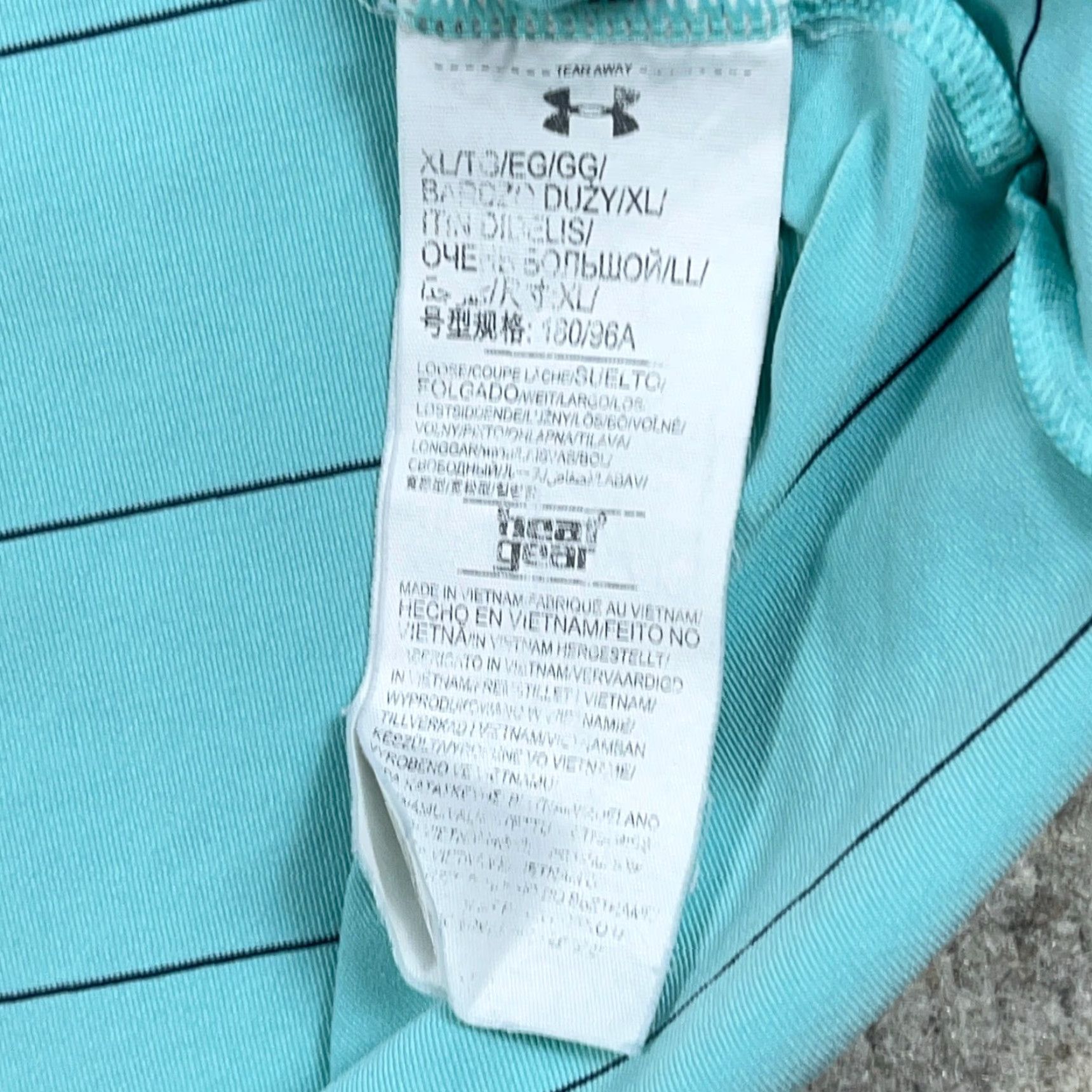 Under Armour VINTAGE Under Armour Polo Shirt Men XL Teal Blue Striped Heat Gear Performance Size US XL / EU 56 / 4 - 4 Thumbnail