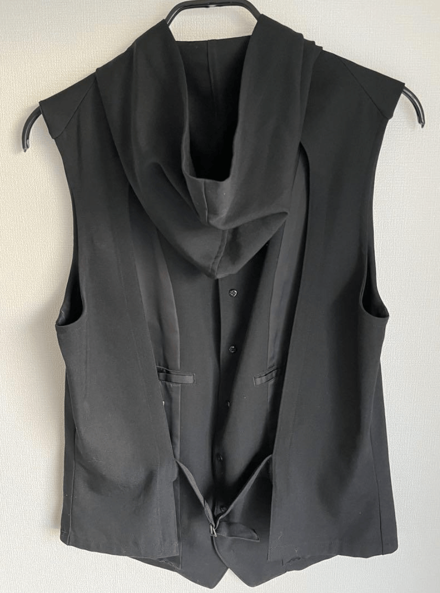 Yohji Yamamoto Yohji Yamamoto Pour Homme - W/Gabardine Hooded Vest Size US L / EU 52-54 / 3 - 11 Thumbnail